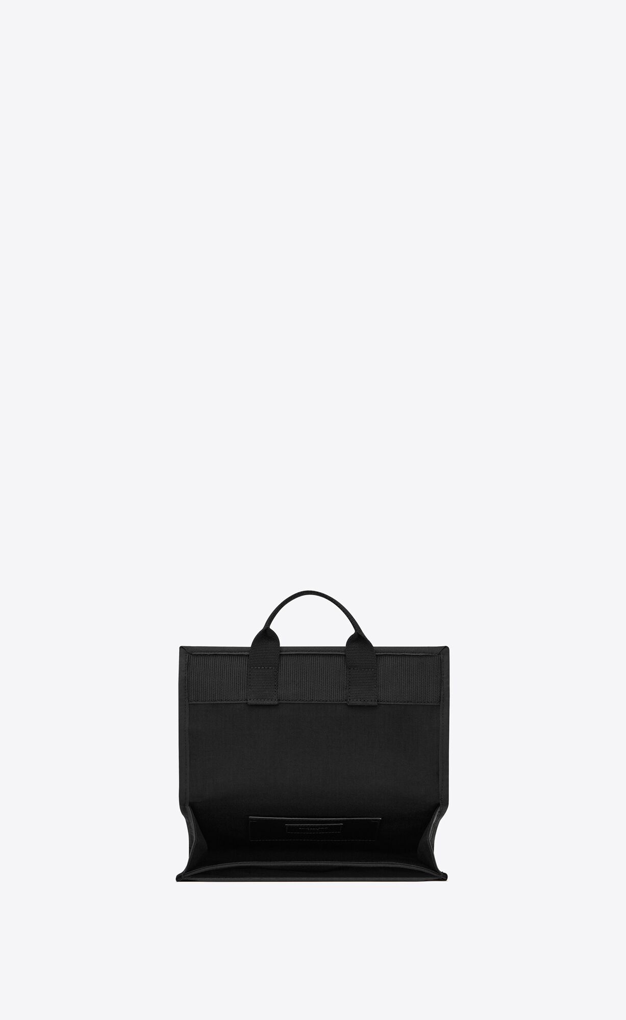 YSL City Flap Crossbody Pouch In Canvas Black | RJSZN0947