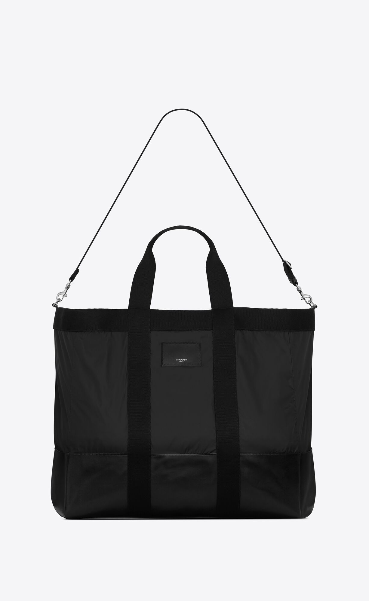 YSL City Saint Laurent Big Tote In Econyl® Regenerated Nylon Black | IUMDK0623