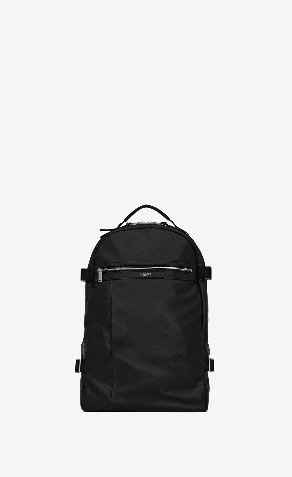 YSL City Trekking Backpack In Lambskin And Nylon Black | LCIBX9041