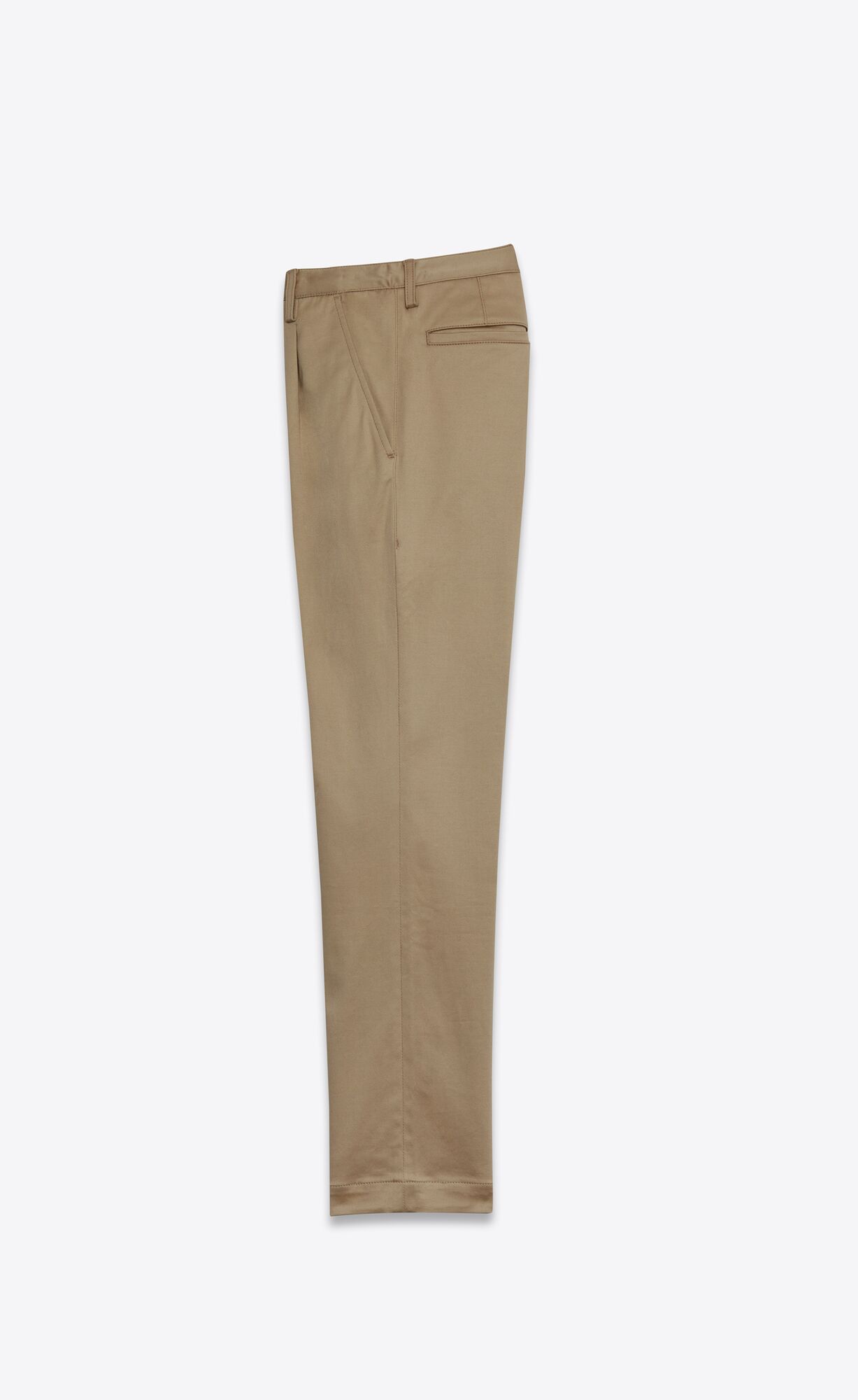 YSL Classic Chino Pants In Raw Beige Cotton Twill Beige | UALNY8506