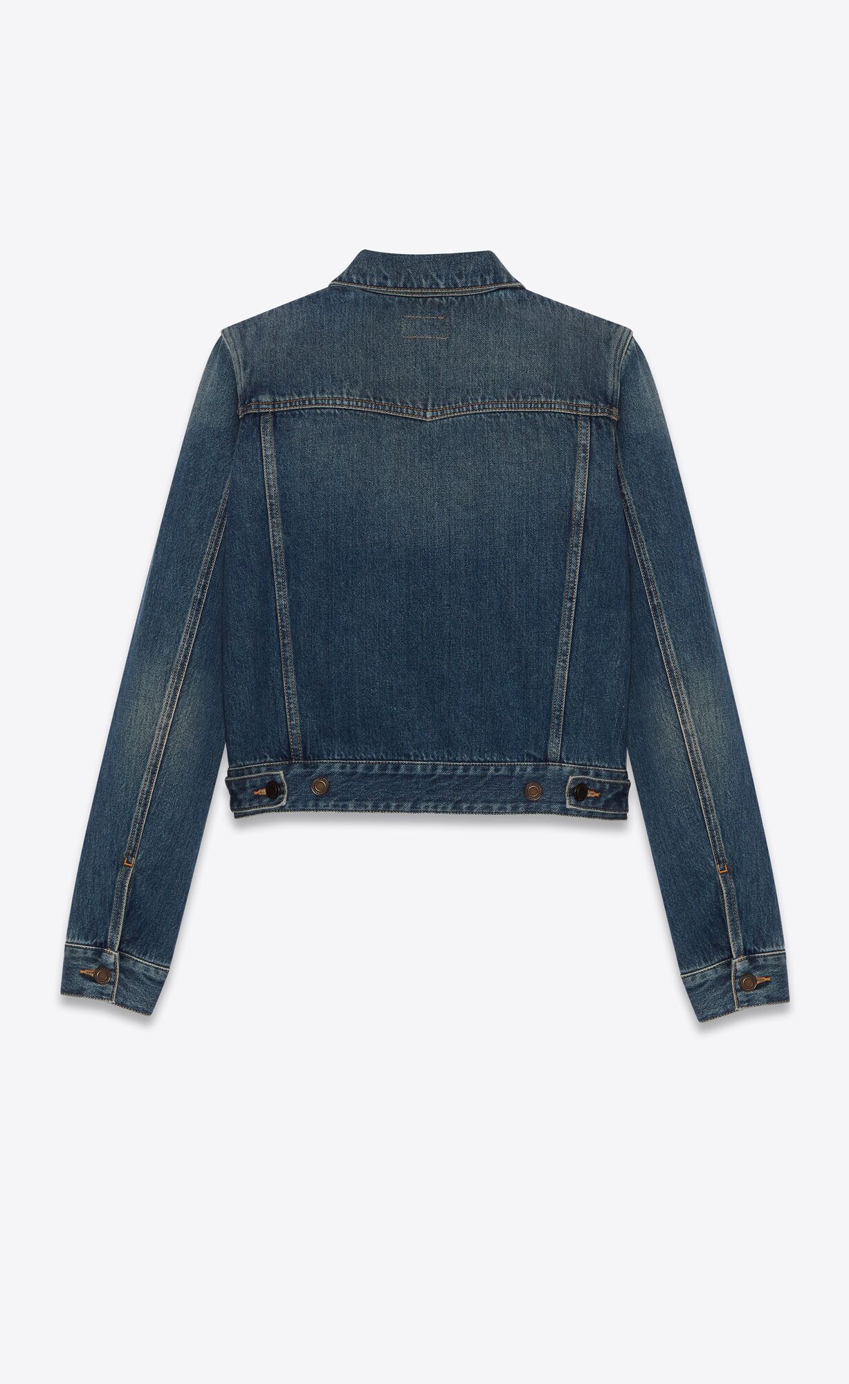 YSL Classic Jacket In Deep Vintage Blue Denim Deep Vintage Blue | ZAUGJ8749