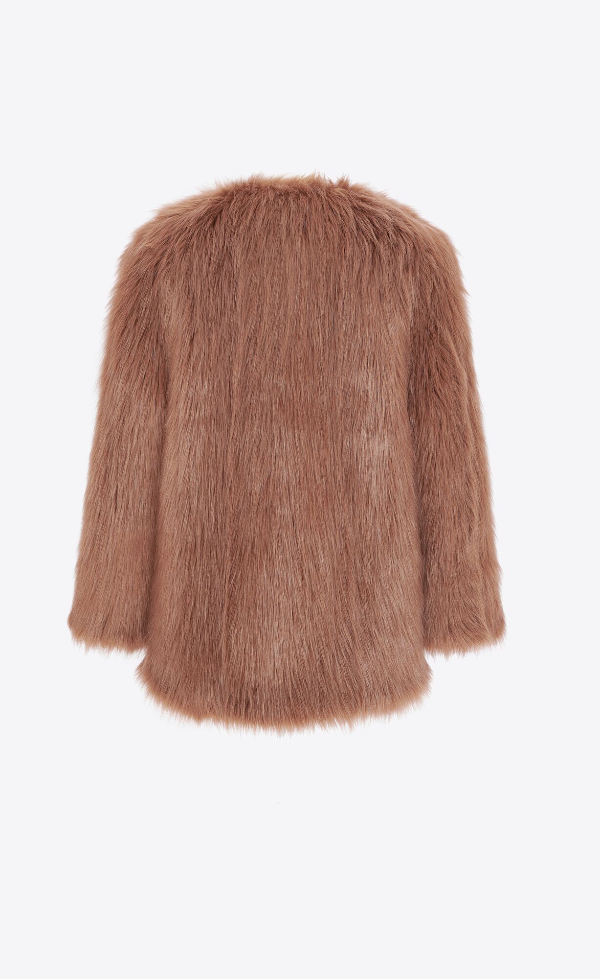 YSL Coat In Animal-free Fur Tabac | IXMCR2693