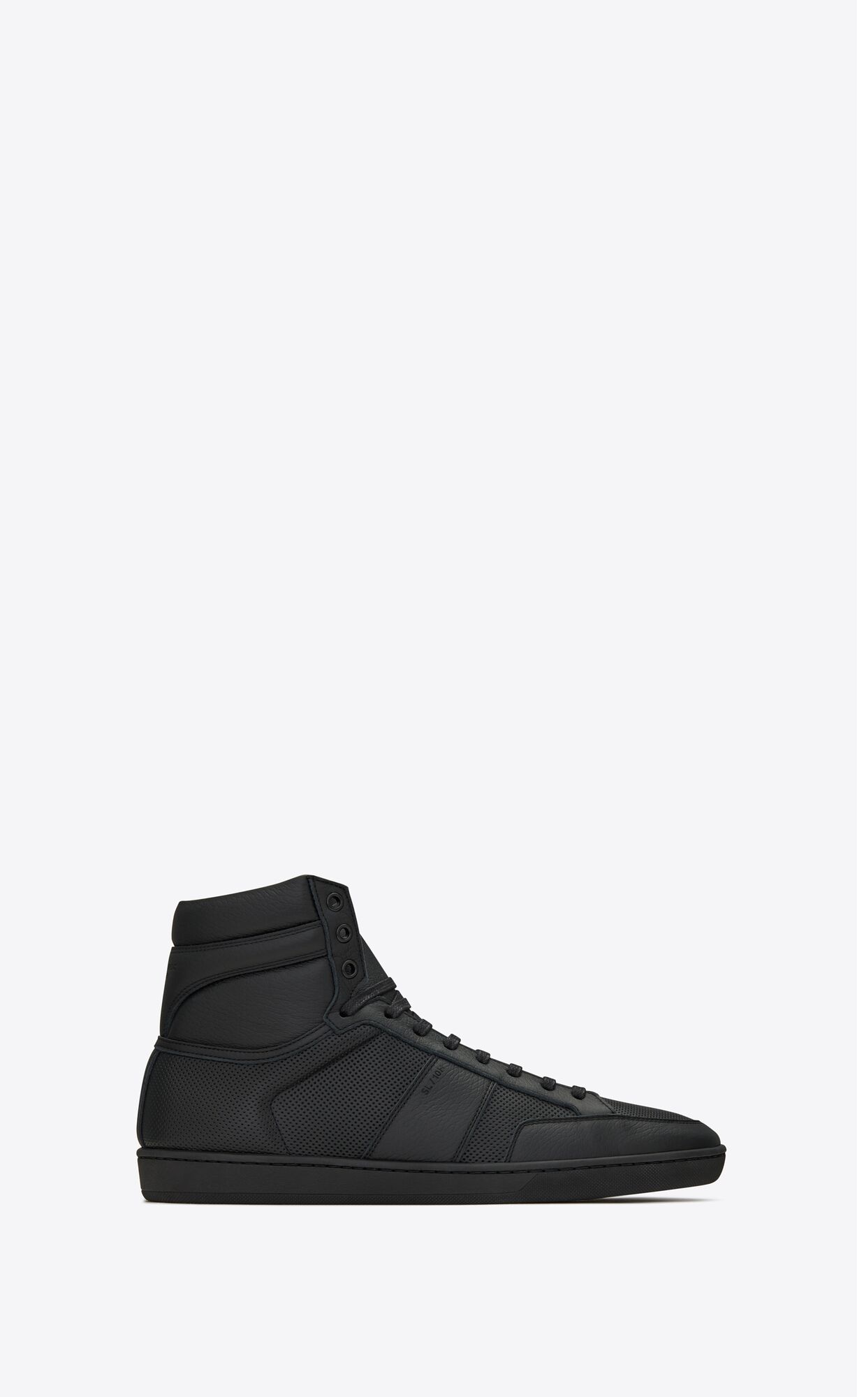 YSL Court Classic Sl/10h In Perforated And Grained Leather Black | WOGIJ3517