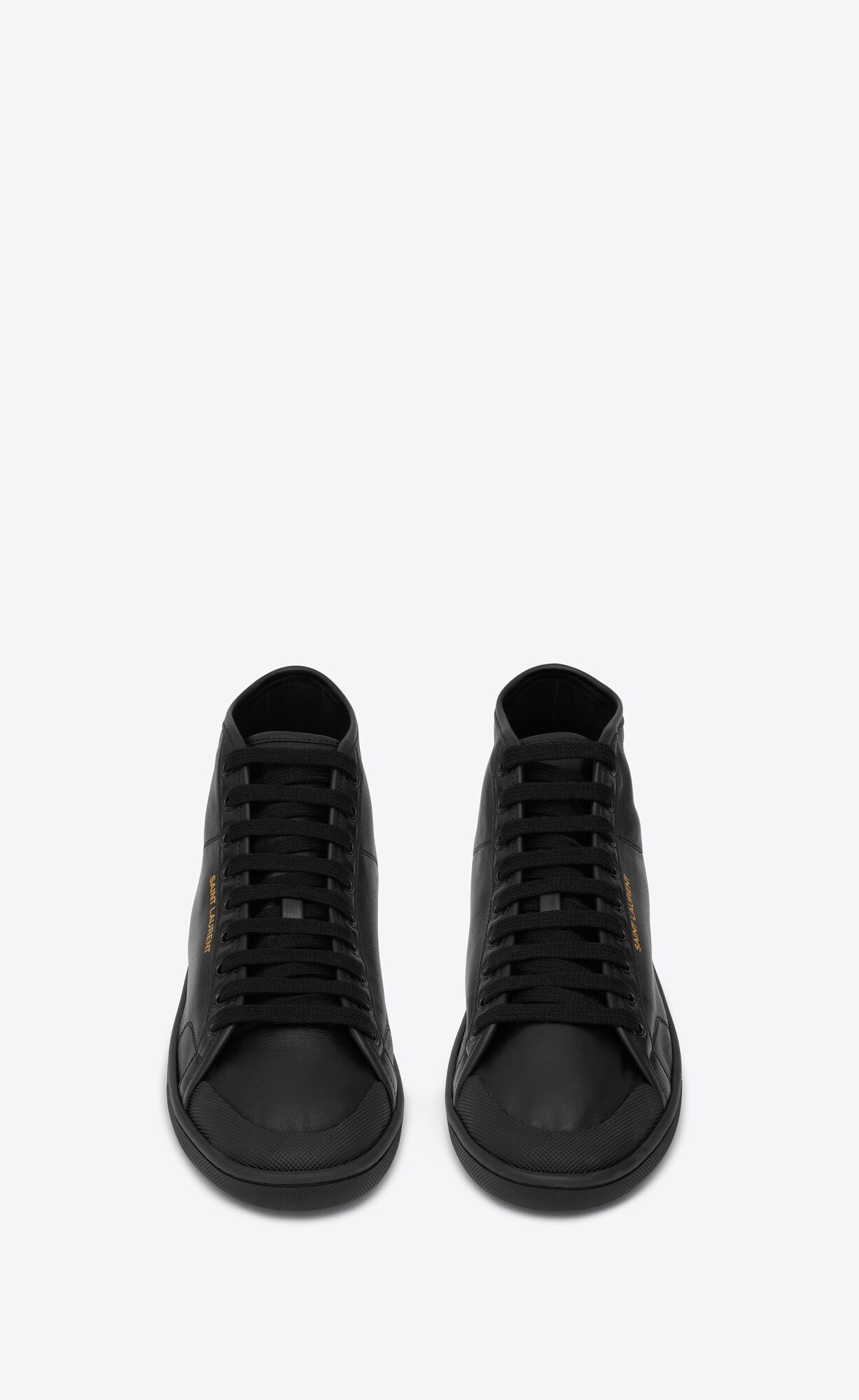 YSL Court Classic Sl/39 Mid-top Sneakers In Leather Noir | EYIOT3918