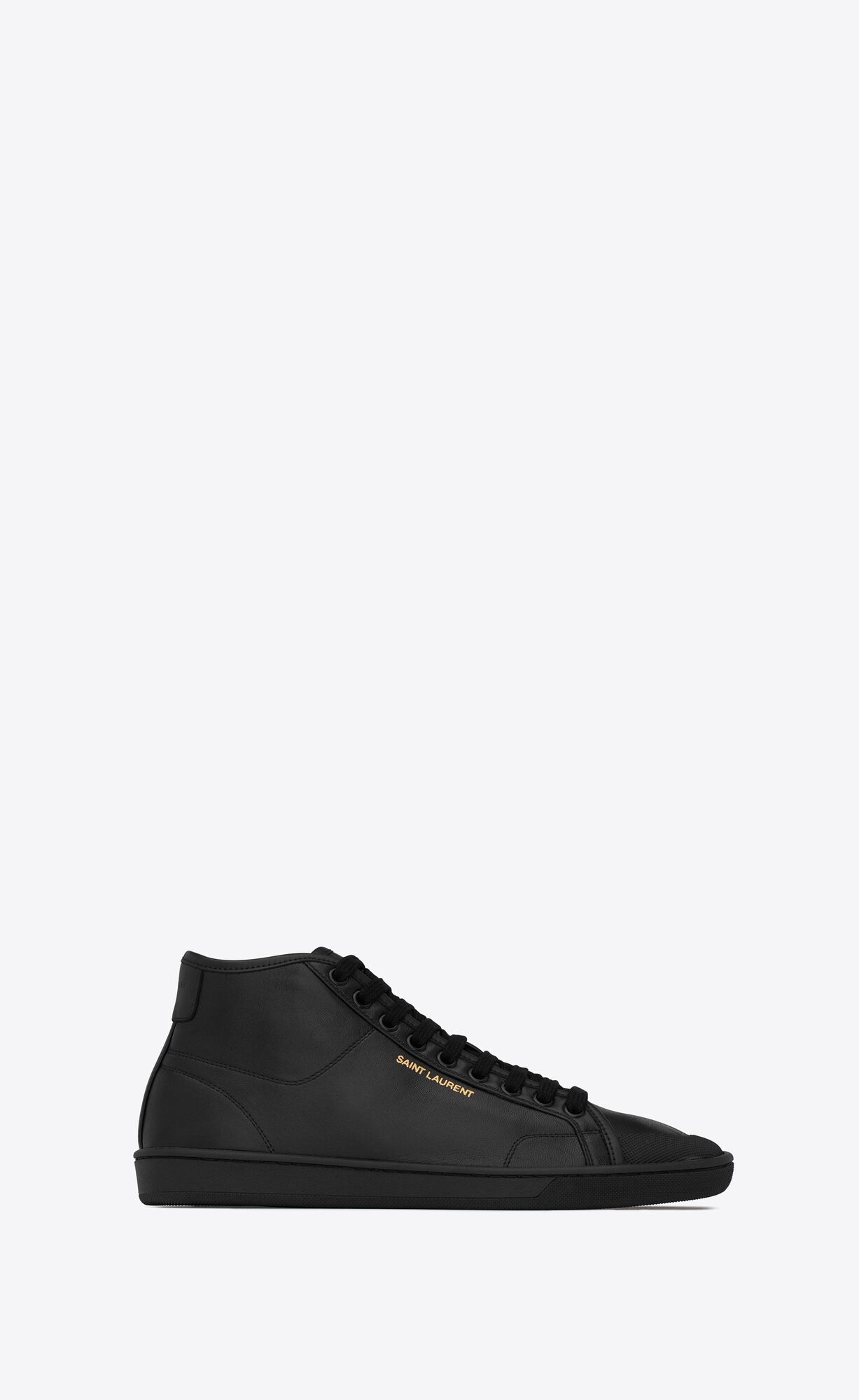 YSL Court Classic Sl/39 Mid-top Sneakers In Leather Noir | EYIOT3918