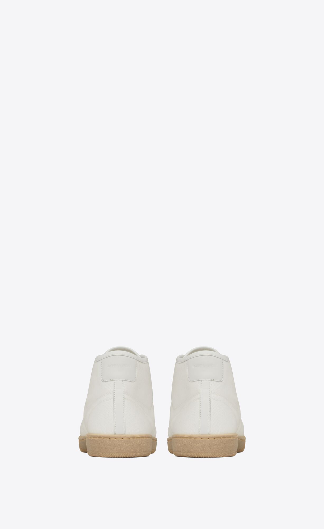 YSL Court Classic Sl/39 Mid-top Sneakers In Canvas And Leather Off White | SZBIR2701