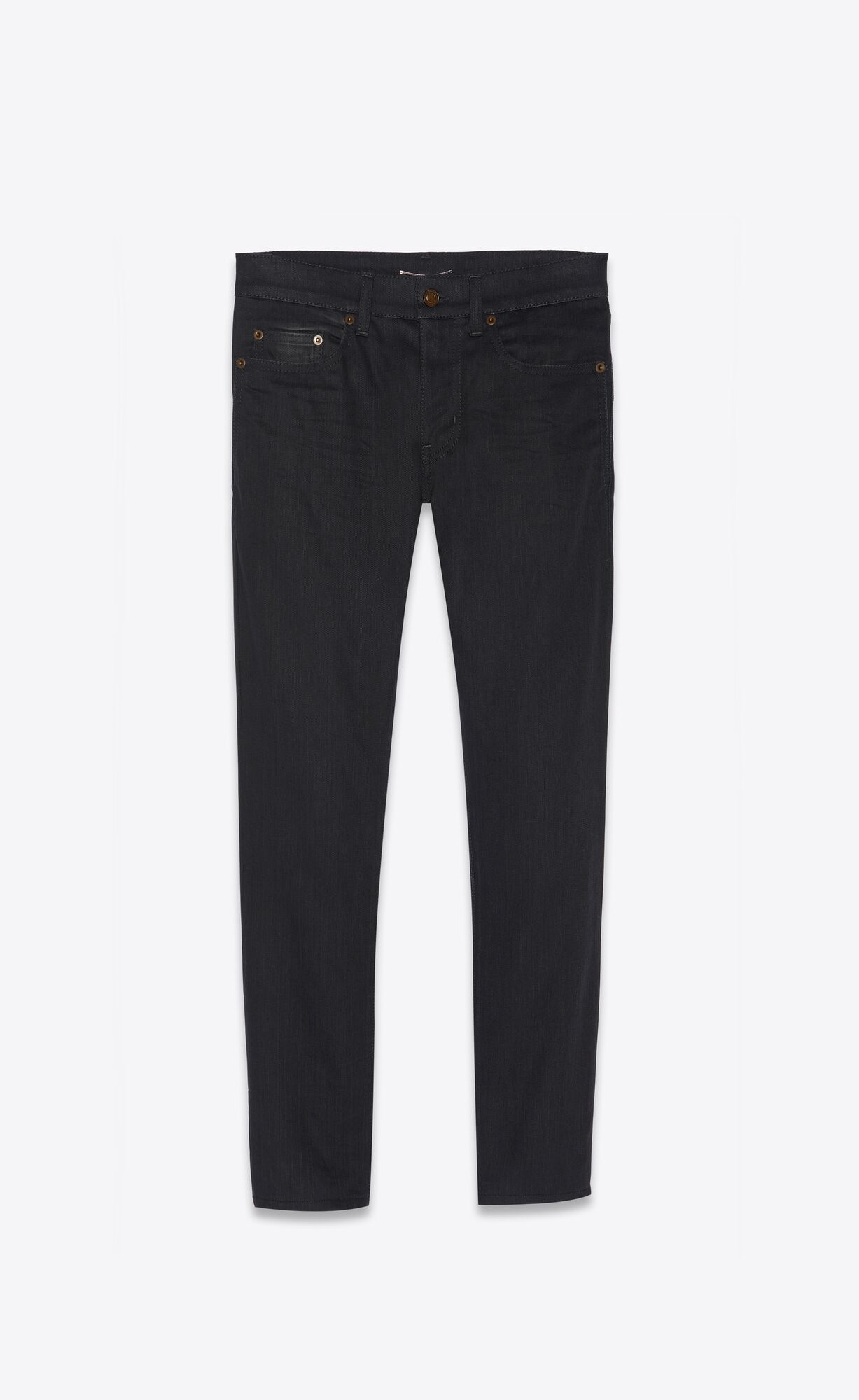 YSL Cropped Skinny-fit Jeans In Used Black Denim Used Black | HNQEC2386