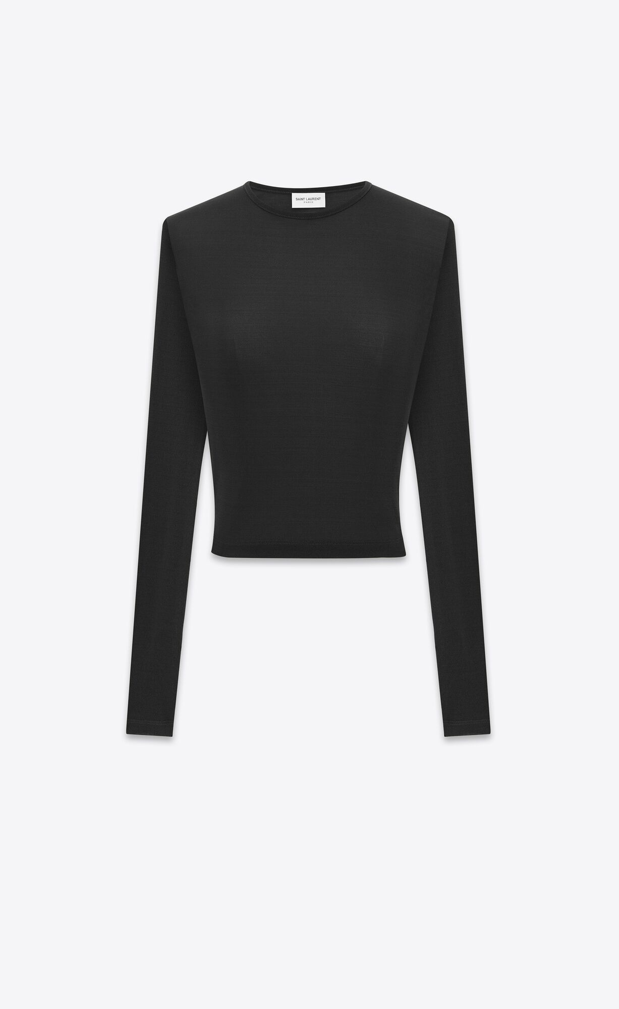 YSL Cropped Top In Jersey Black | DFLOR7849