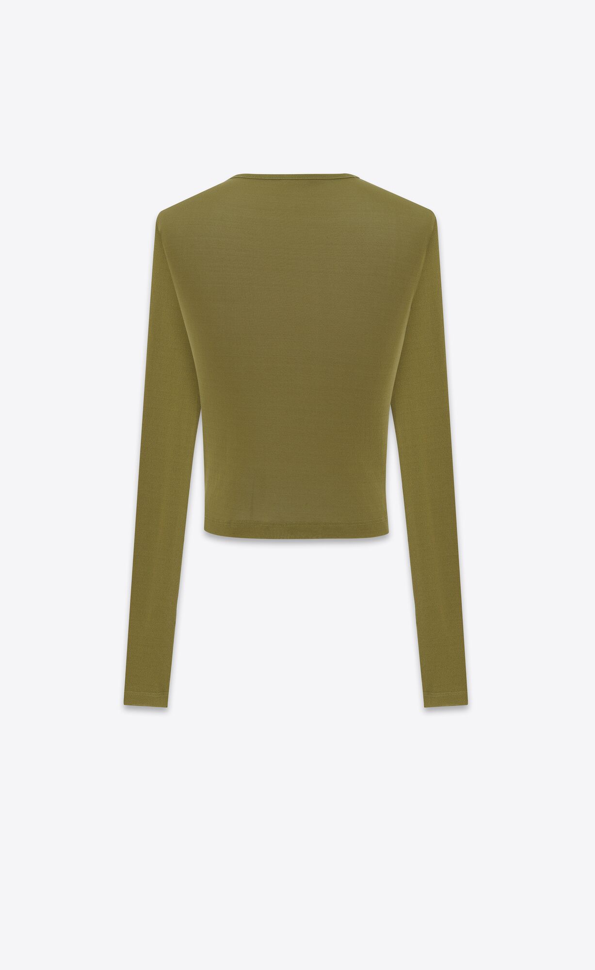 YSL Cropped Top In Jersey Vert Mousse | SNZQH3529