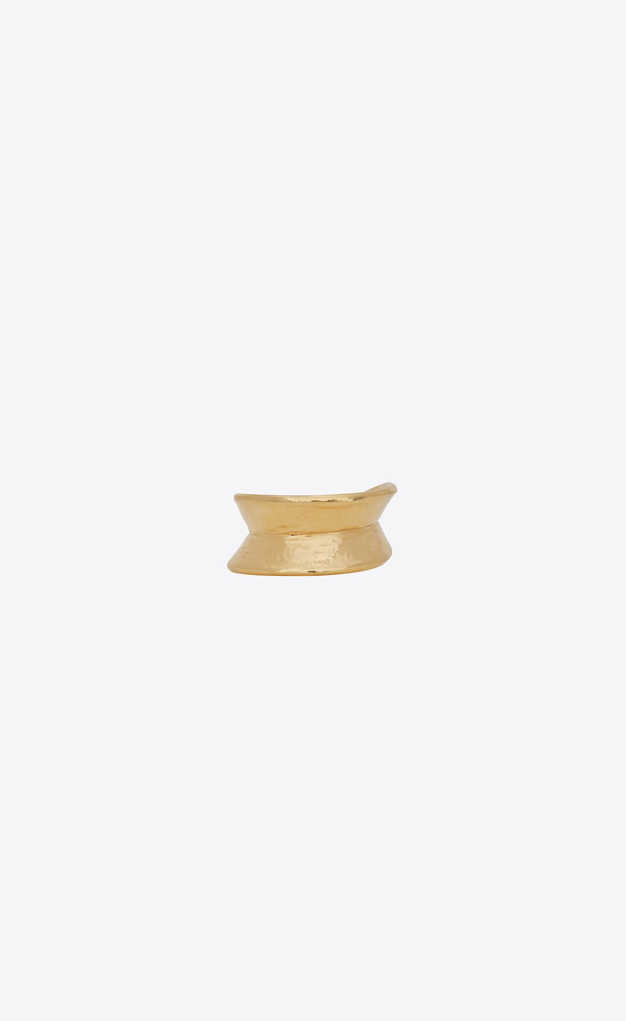 YSL Curve Ring In Metal Aged Gold | ZDMUI6302