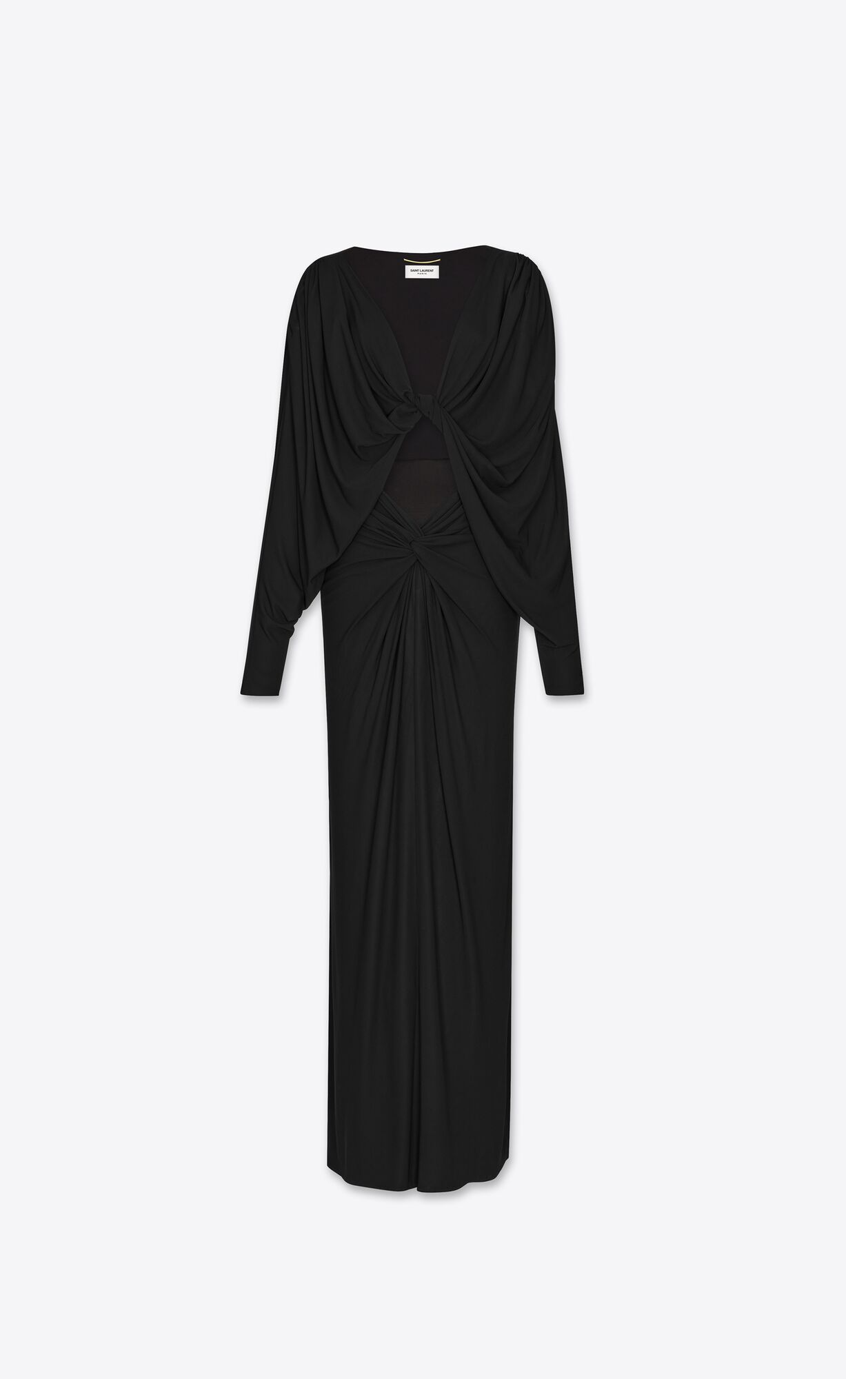 YSL Cut-out Dress In Crepe Jersey Black | AGSVK0712