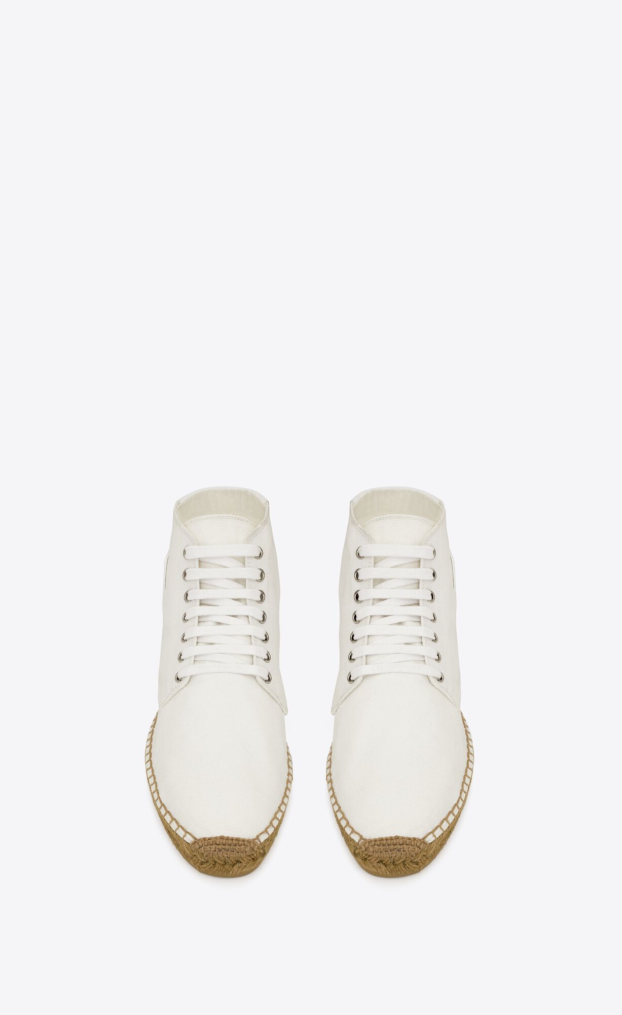 YSL Damon High-top Espadrilles In Canvas Off White | CDGIL1427