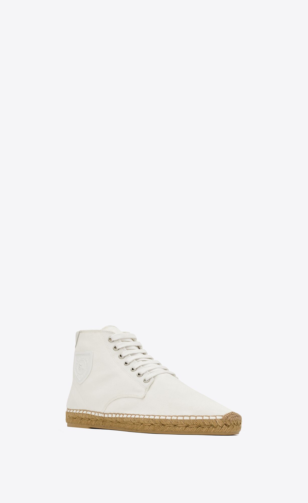 YSL Damon High-top Espadrilles In Canvas Off White | CDGIL1427