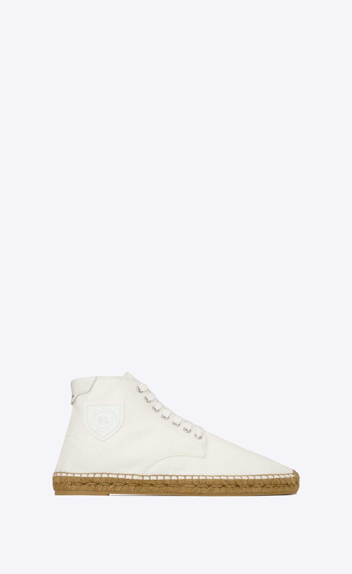 YSL Damon High-top Espadrilles In Canvas Off White | CDGIL1427