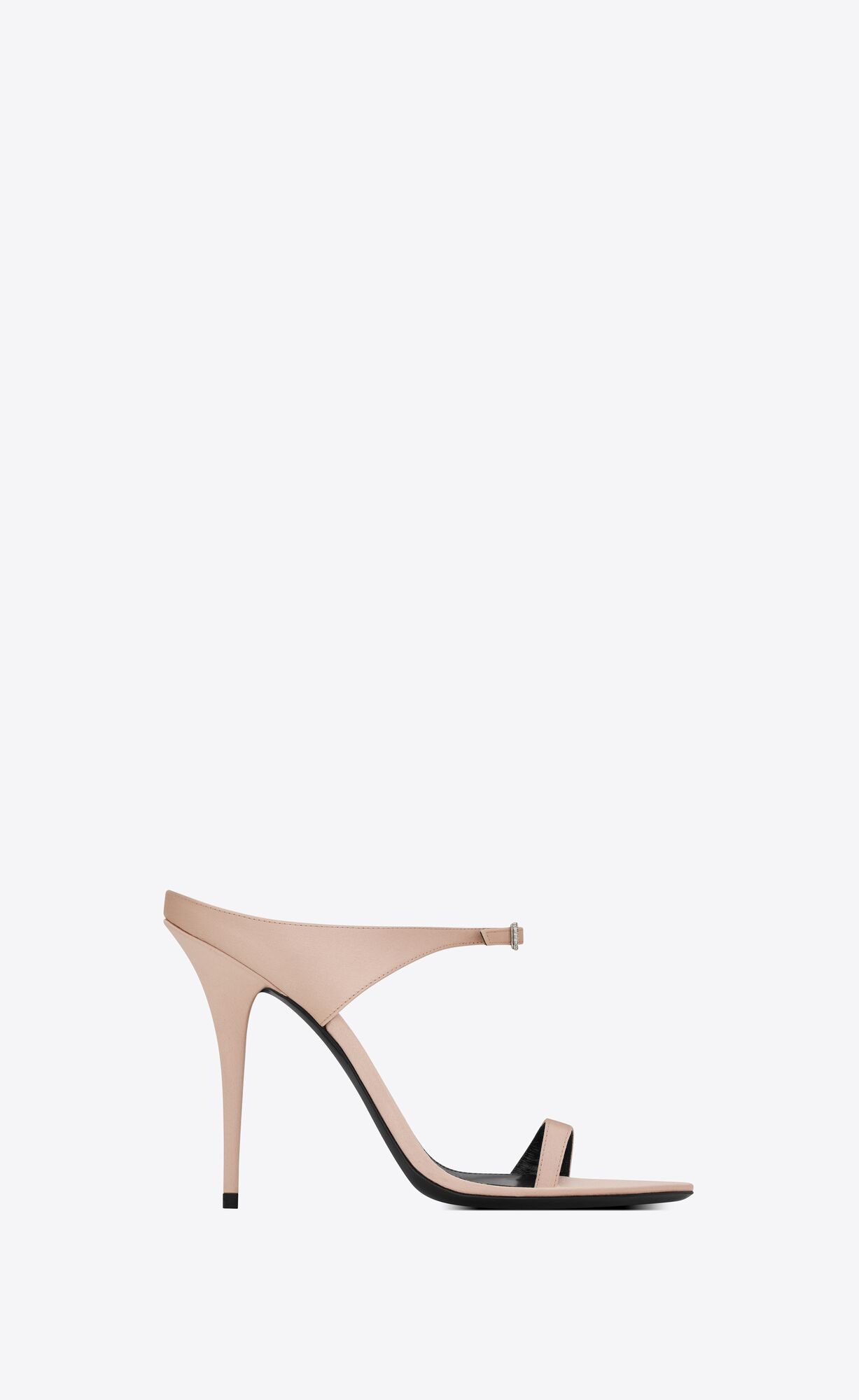 YSL Dive Mules In Silk Satin Genuine Nude | MFBAU0473