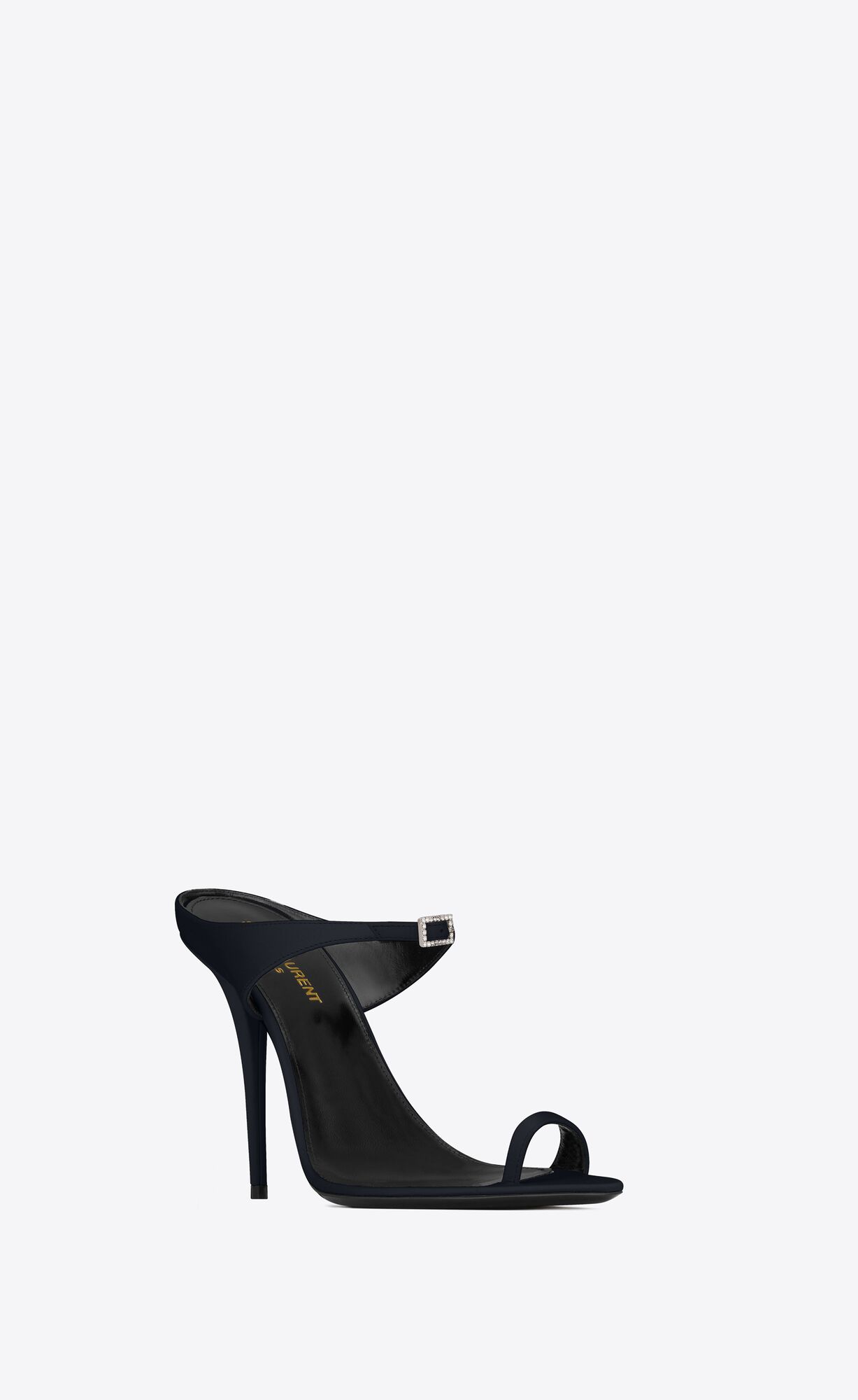 YSL Dive Mules In Silk Satin Patriot Navy | SNMGB0857