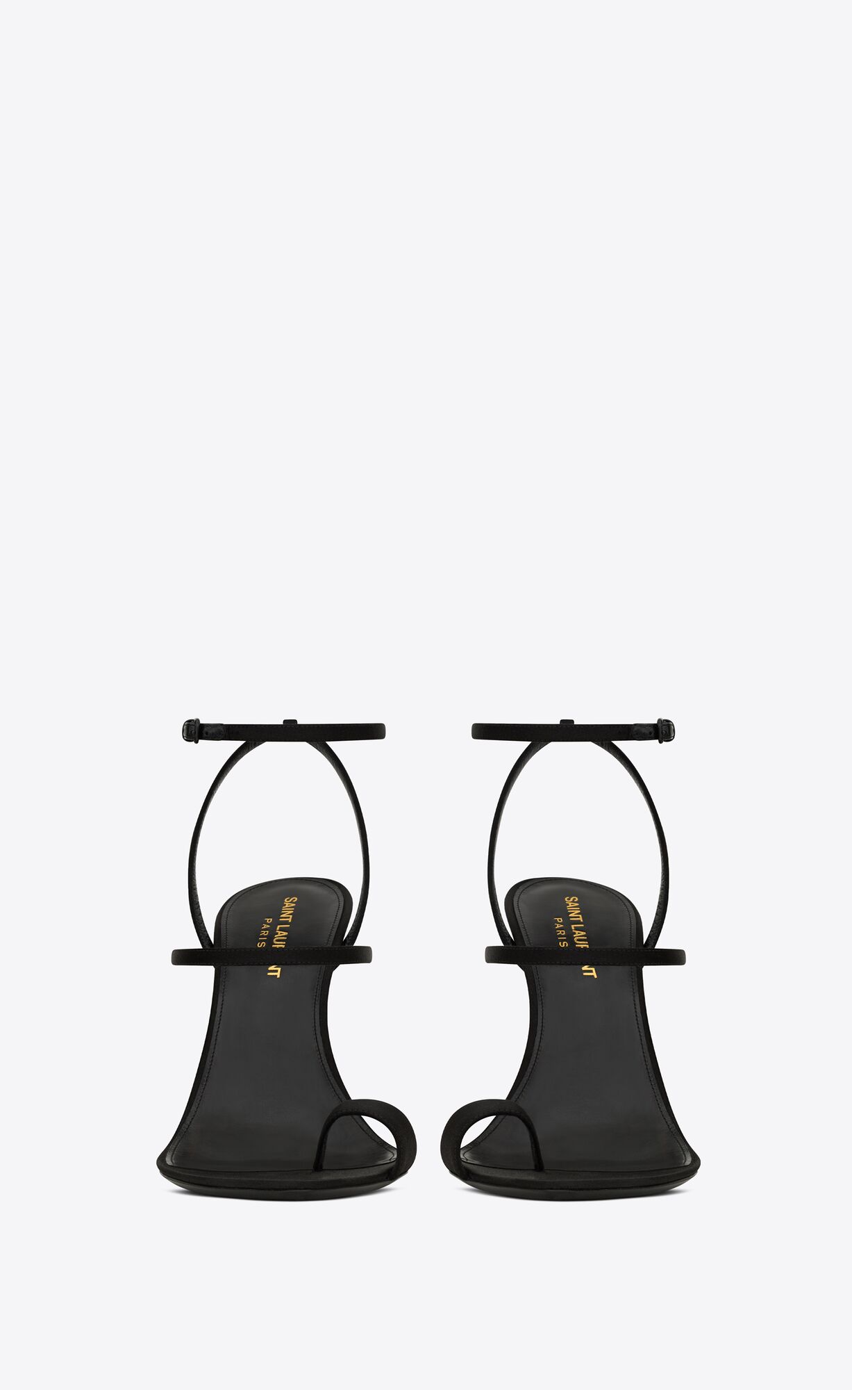 YSL Dive Sandals In Crepe Satin Black | DVSFO7452