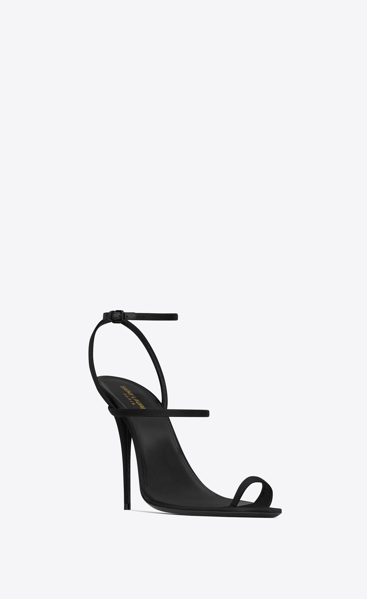 YSL Dive Sandals In Crepe Satin Black | DVSFO7452