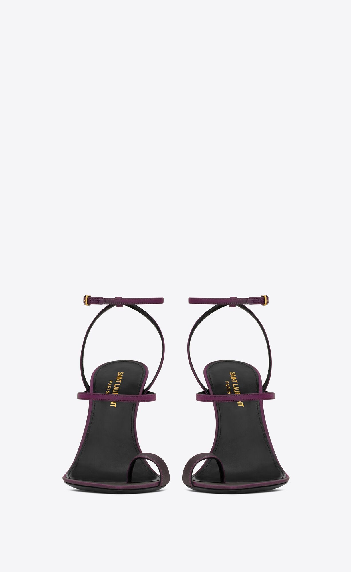 YSL Dive Sandals In Shantung Prune | CUJYW4086