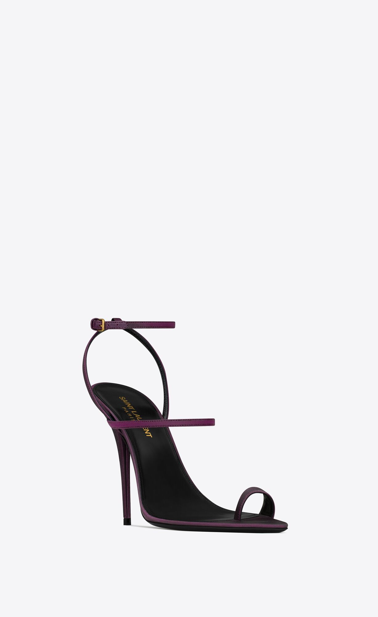 YSL Dive Sandals In Shantung Prune | CUJYW4086