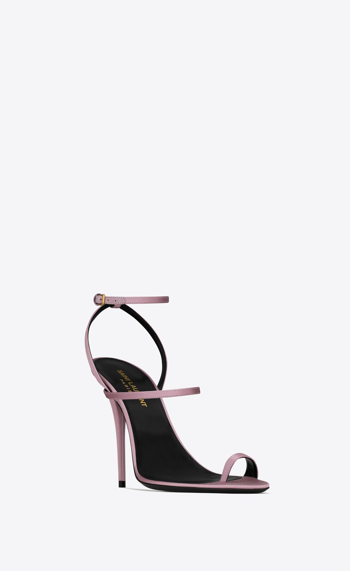 YSL Dive Sandals In Silk Satin Ancient Pink | ZYIKB4275