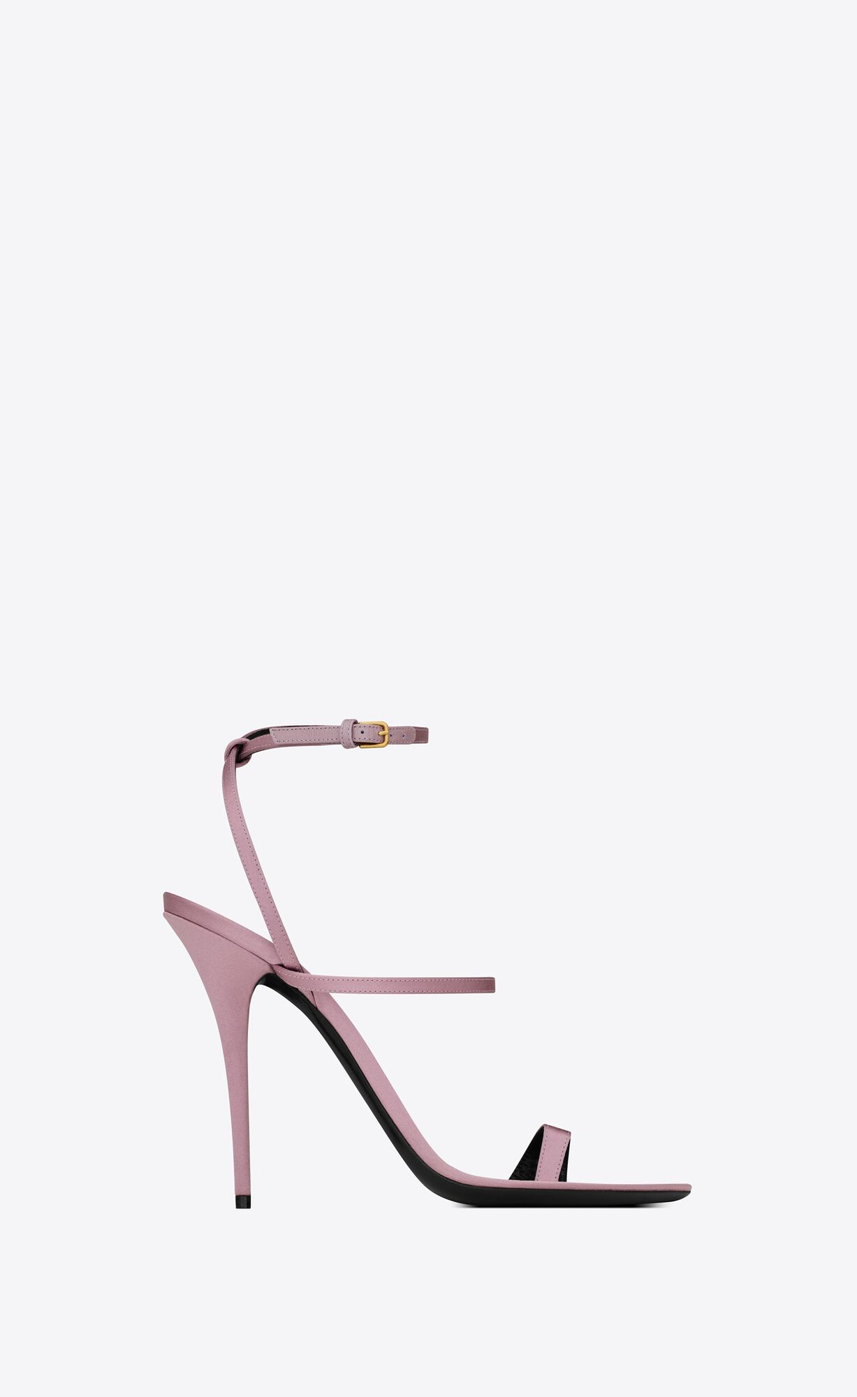 YSL Dive Sandals In Silk Satin Ancient Pink | ZYIKB4275