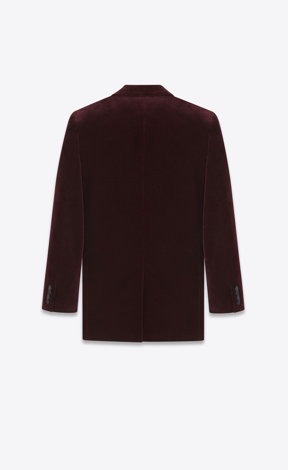 YSL Double-breasted Jacket In Cotton Velvet Vino | QKVFL3129