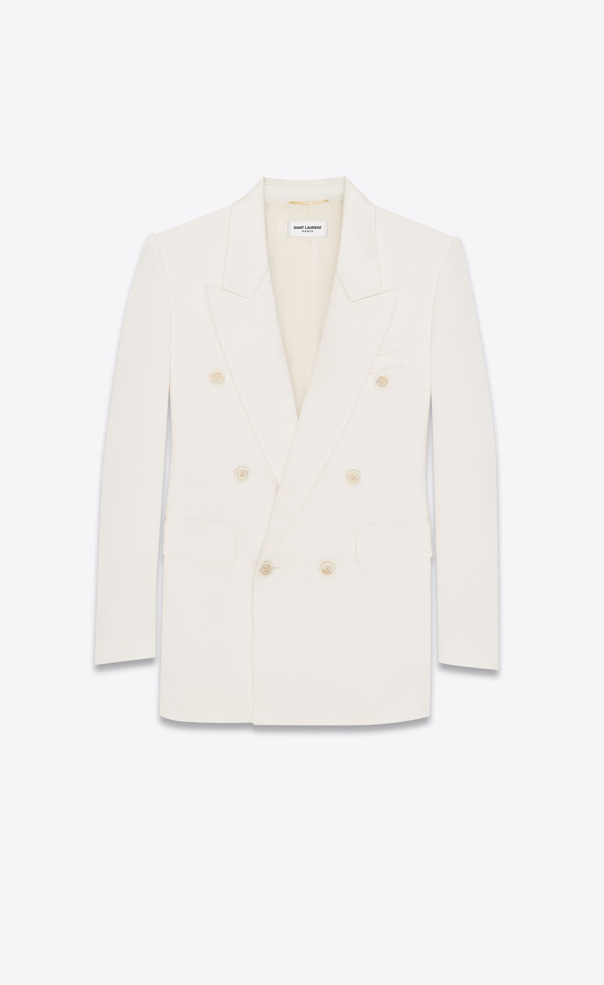 YSL Double-breasted Jacket In Silk Satin Shell | ETWXQ2395