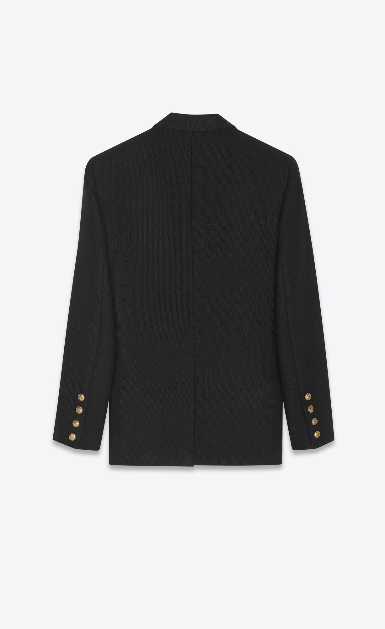 YSL Double-breasted Jacket In Wool Noir | SYCPV7462