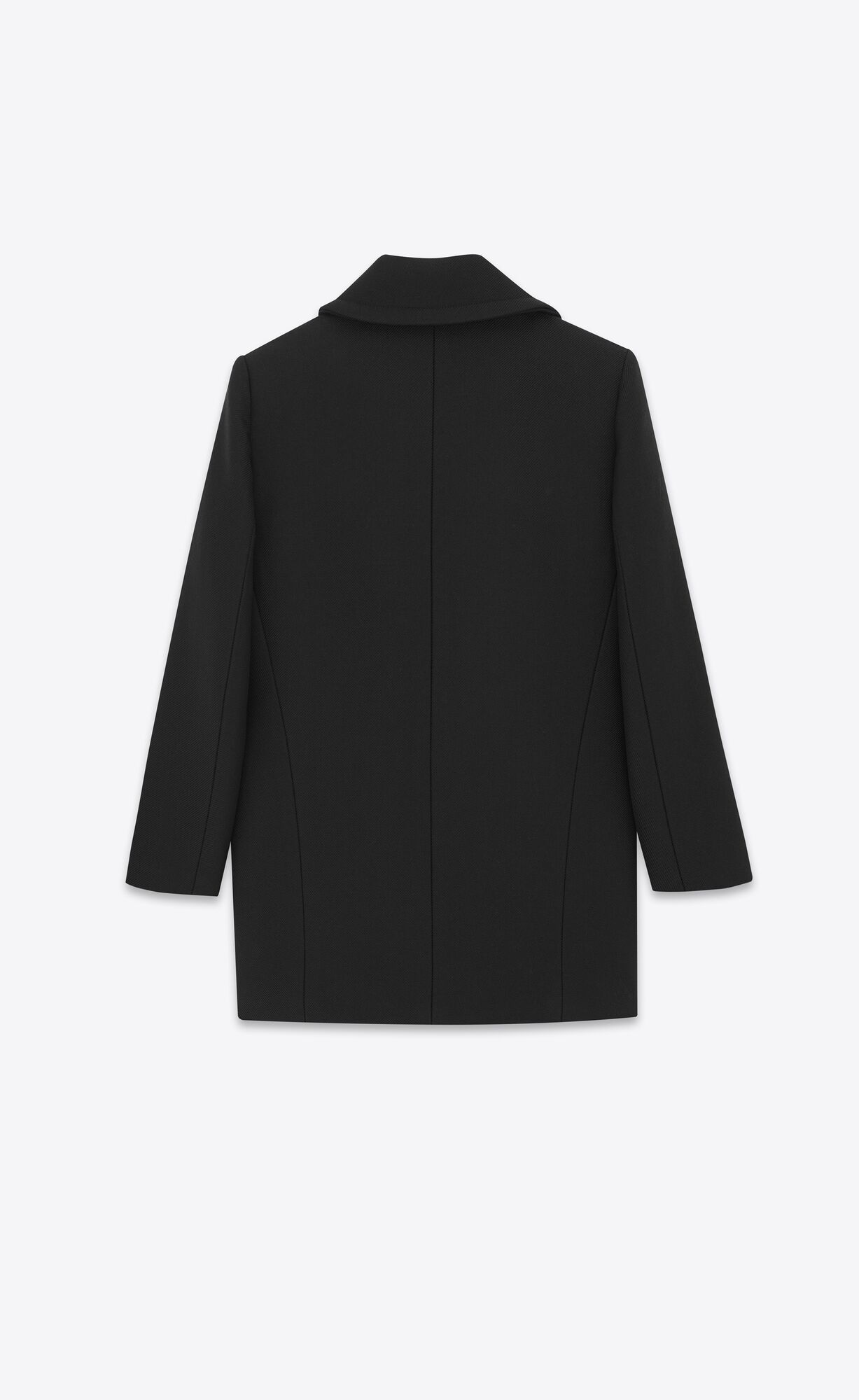 YSL Double-breasted Peacoat In Wool Black | RNHBS1793