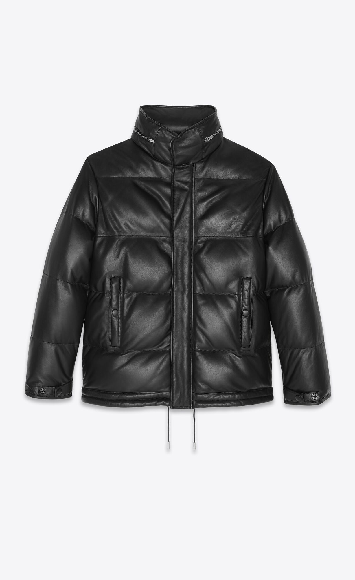 YSL Down Jacket In Lambskin Black | UDVQX0749