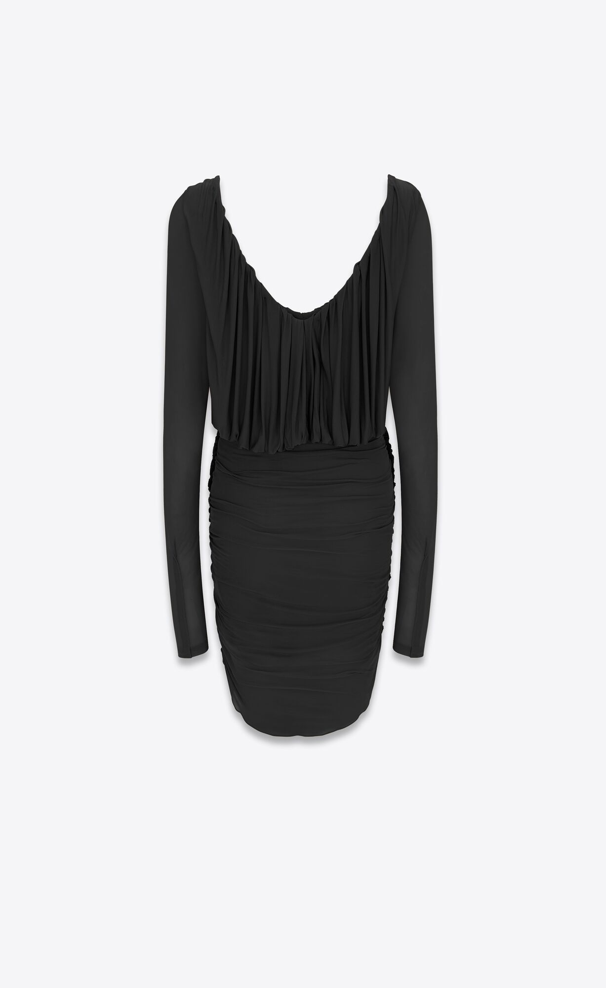 YSL Draped Dress In Jersey Black | MPIJA9620