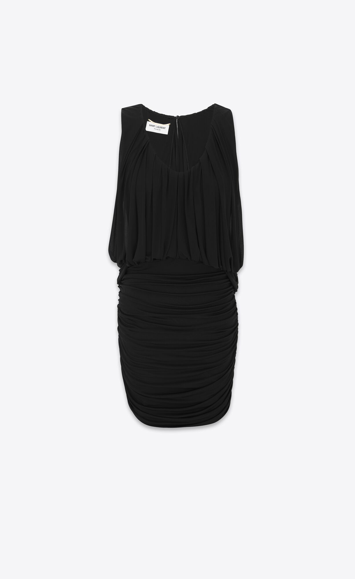 YSL Draped Dress In Jersey Black | OIRUN8463