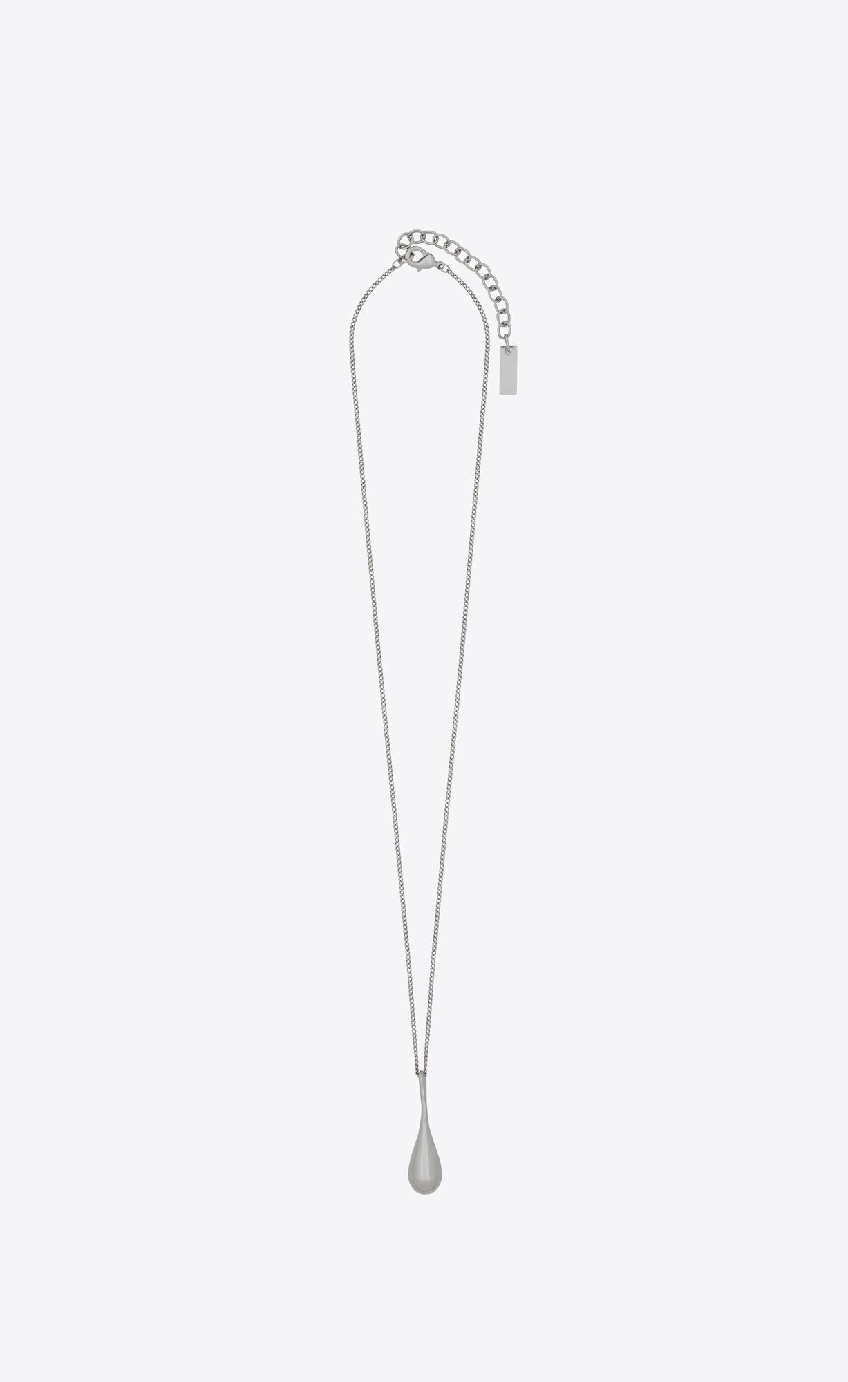 YSL Drop Charm Necklace In Metal Palladium | VPYQK4310