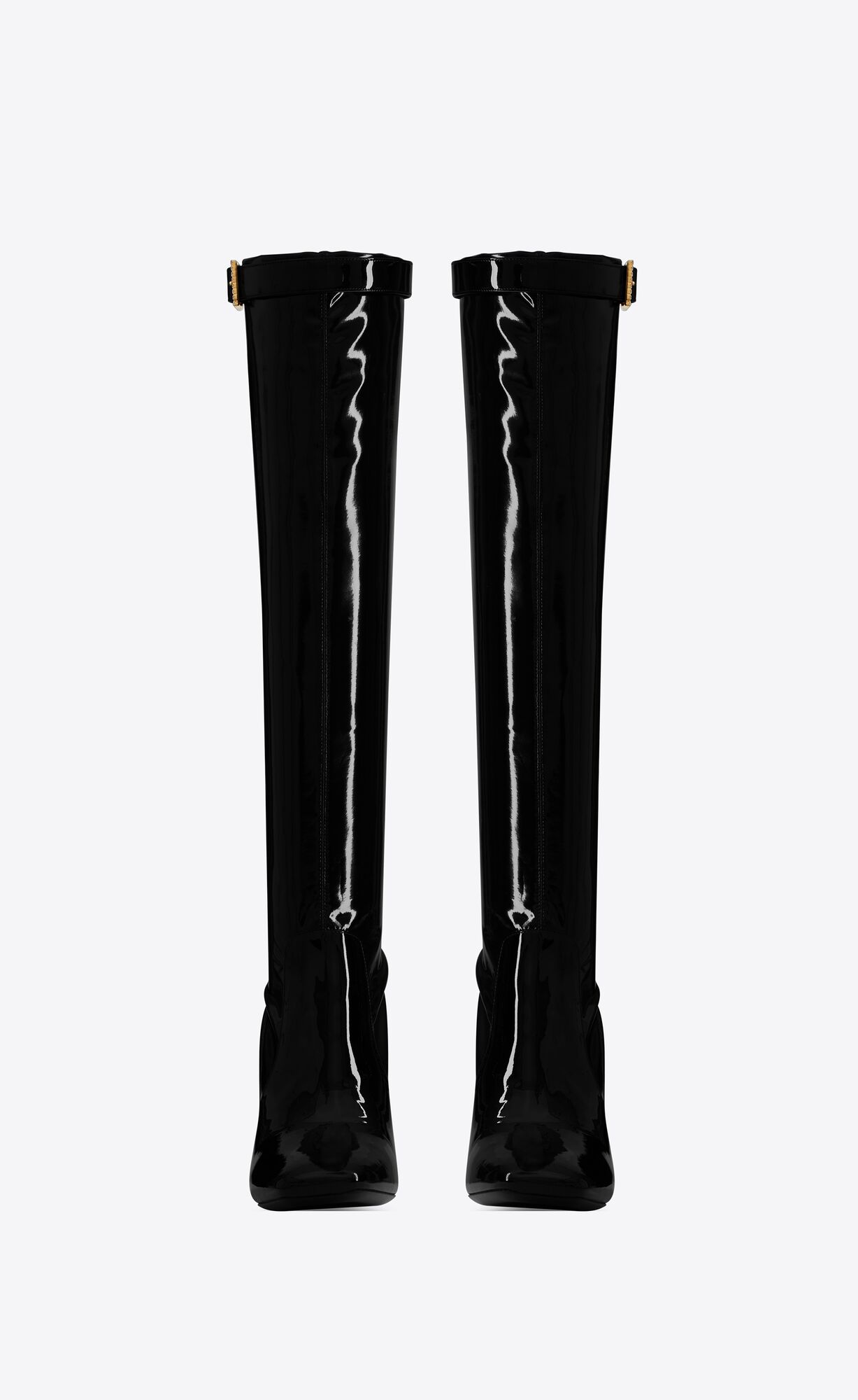 YSL Elle Boots In Vinyl Noir | BMTYK7814