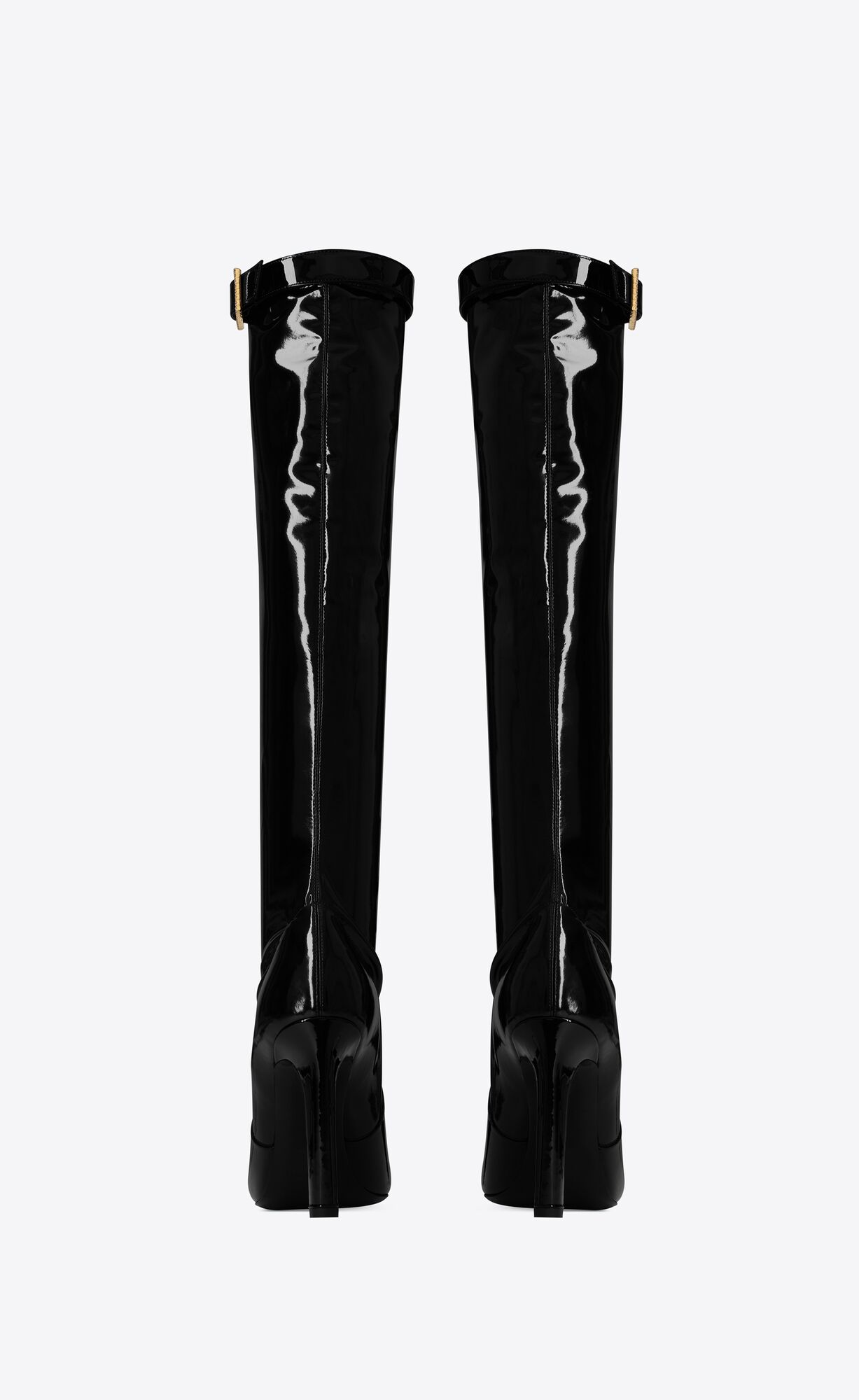 YSL Elle Boots In Vinyl Noir | BMTYK7814