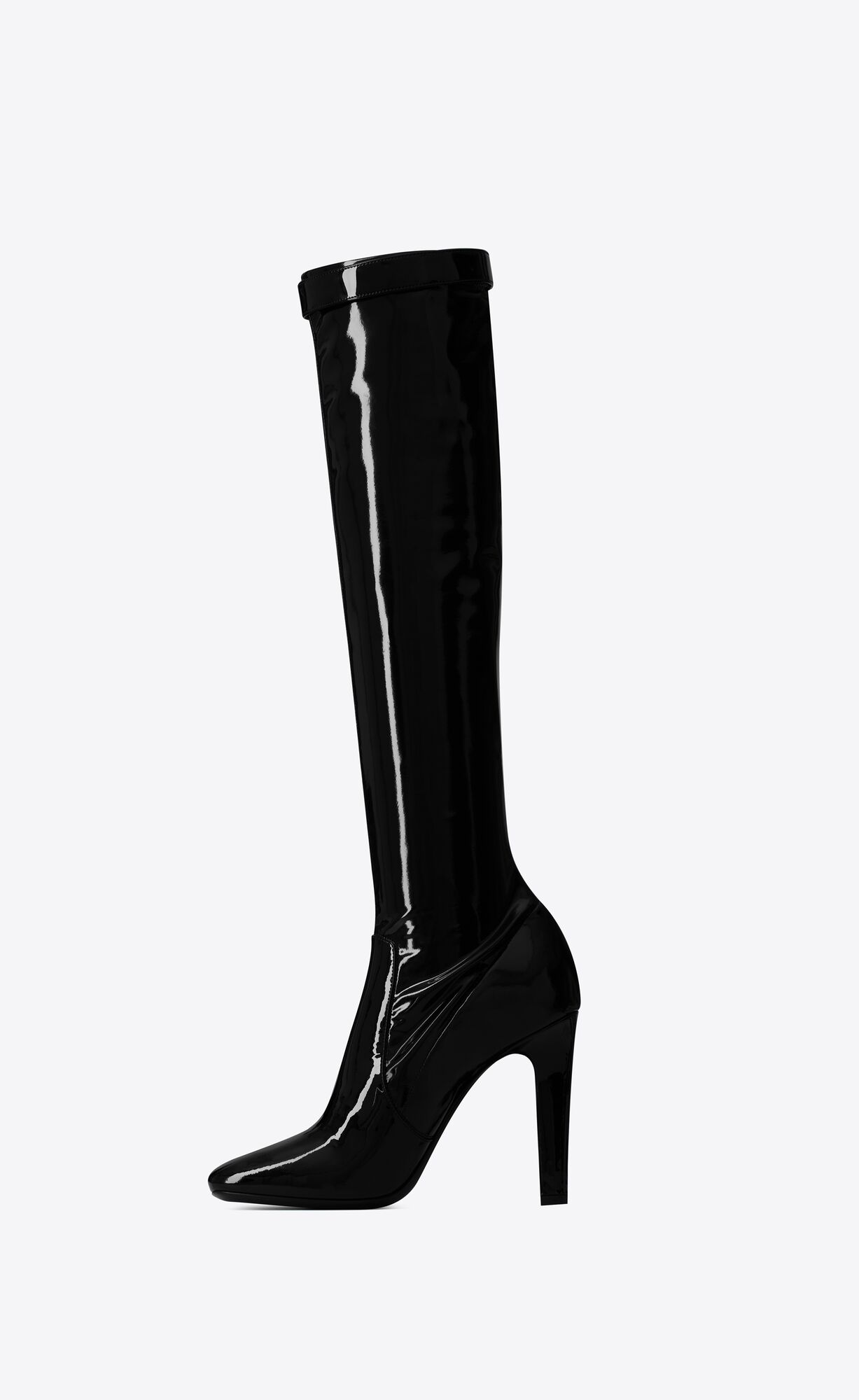 YSL Elle Boots In Vinyl Noir | BMTYK7814