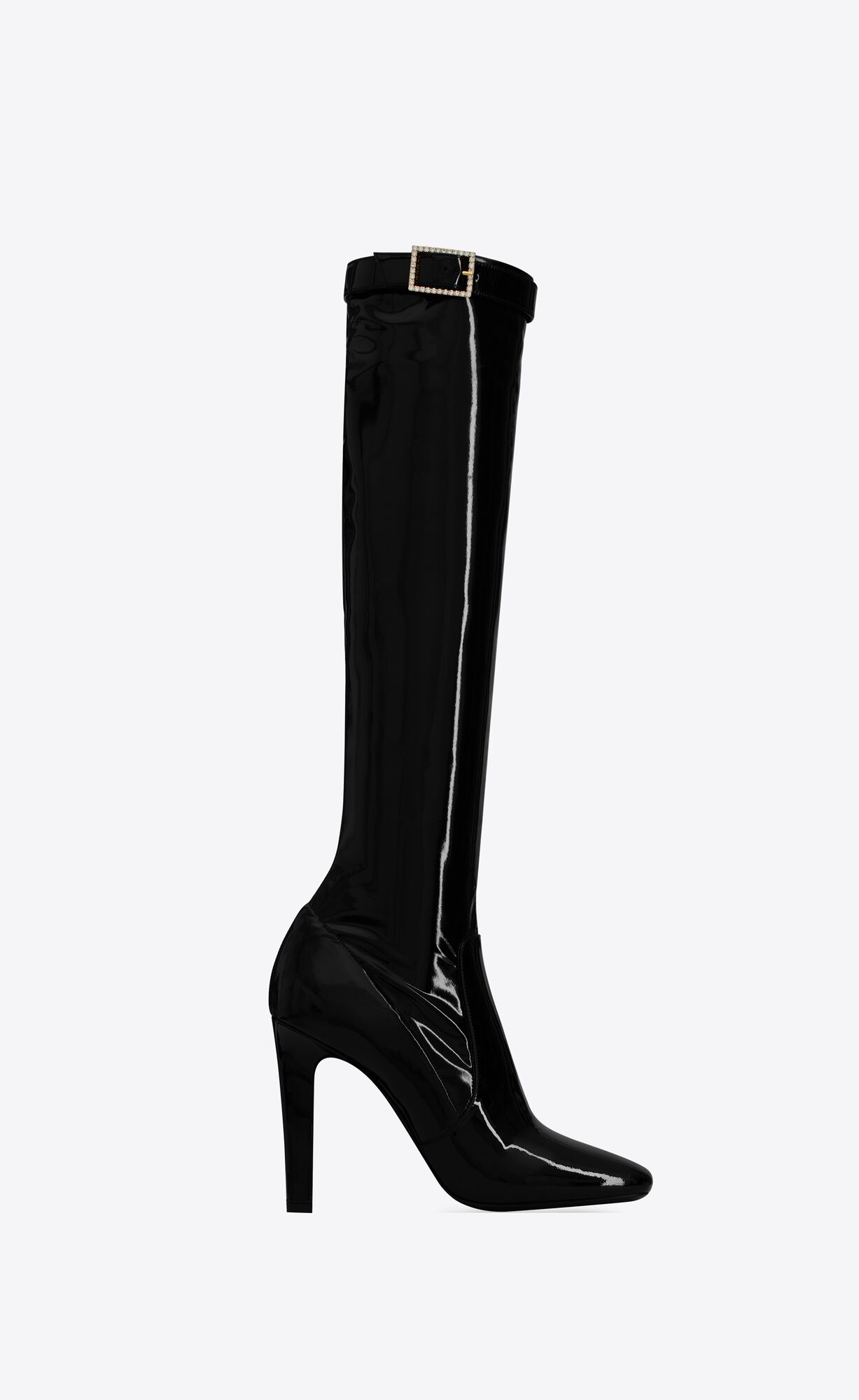 YSL Elle Boots In Vinyl Noir | BMTYK7814