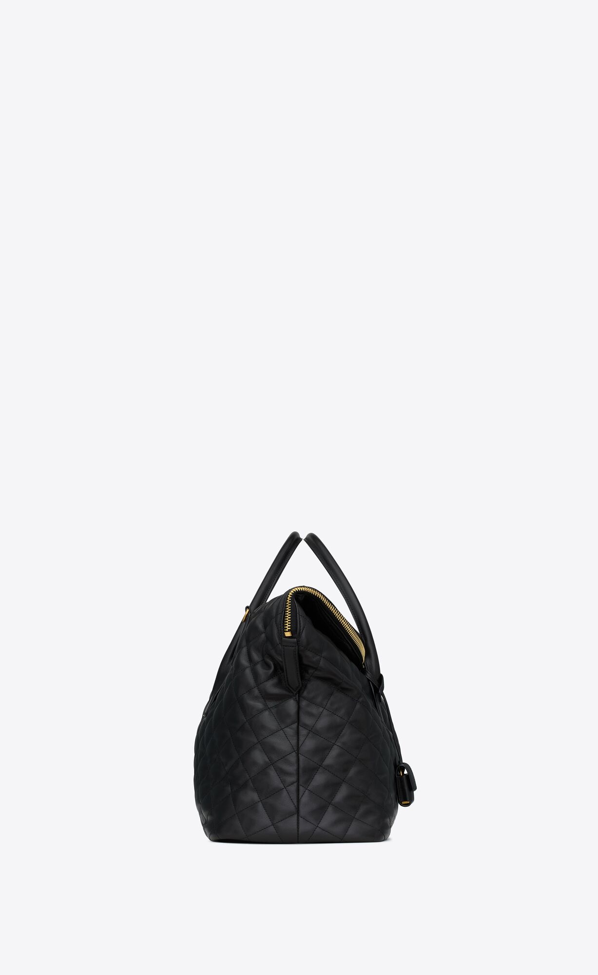 YSL Es Giant Travel Bag In Quilted Leather Black | EODWF7560