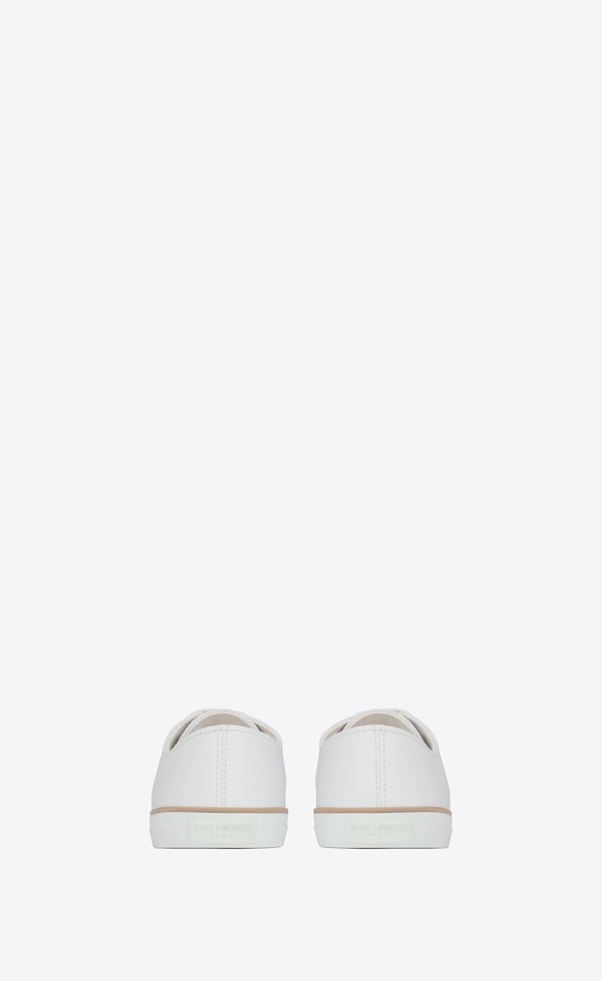 YSL Feliz Low Top Sneakers In Smooth Leather Blanc | VHXIN8370