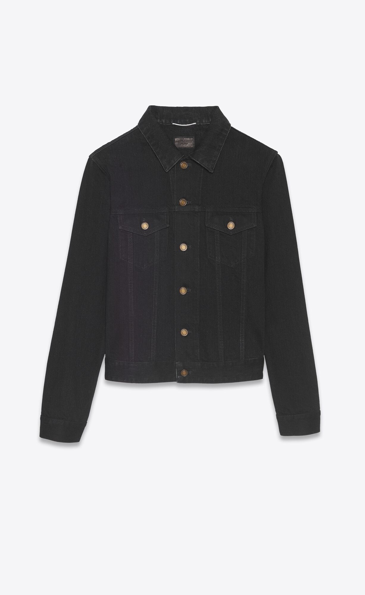 YSL Fitted Jacket In Worn Black Denim Worn Black | CYURI0851