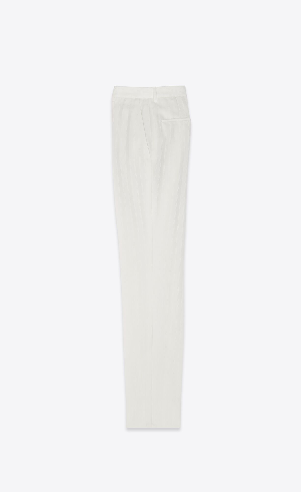 YSL Fitted Pants In Striped Wool Craie | KMILE4195