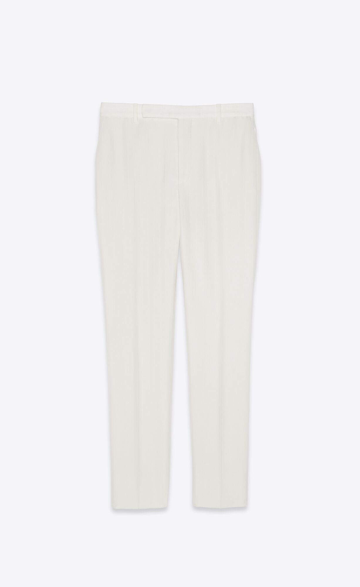 YSL Fitted Pants In Striped Wool Craie | KMILE4195