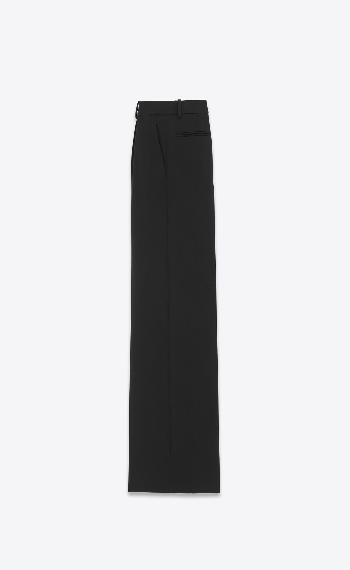 YSL Flared Pants In Grain De Poudre Black | ZTKGS7406