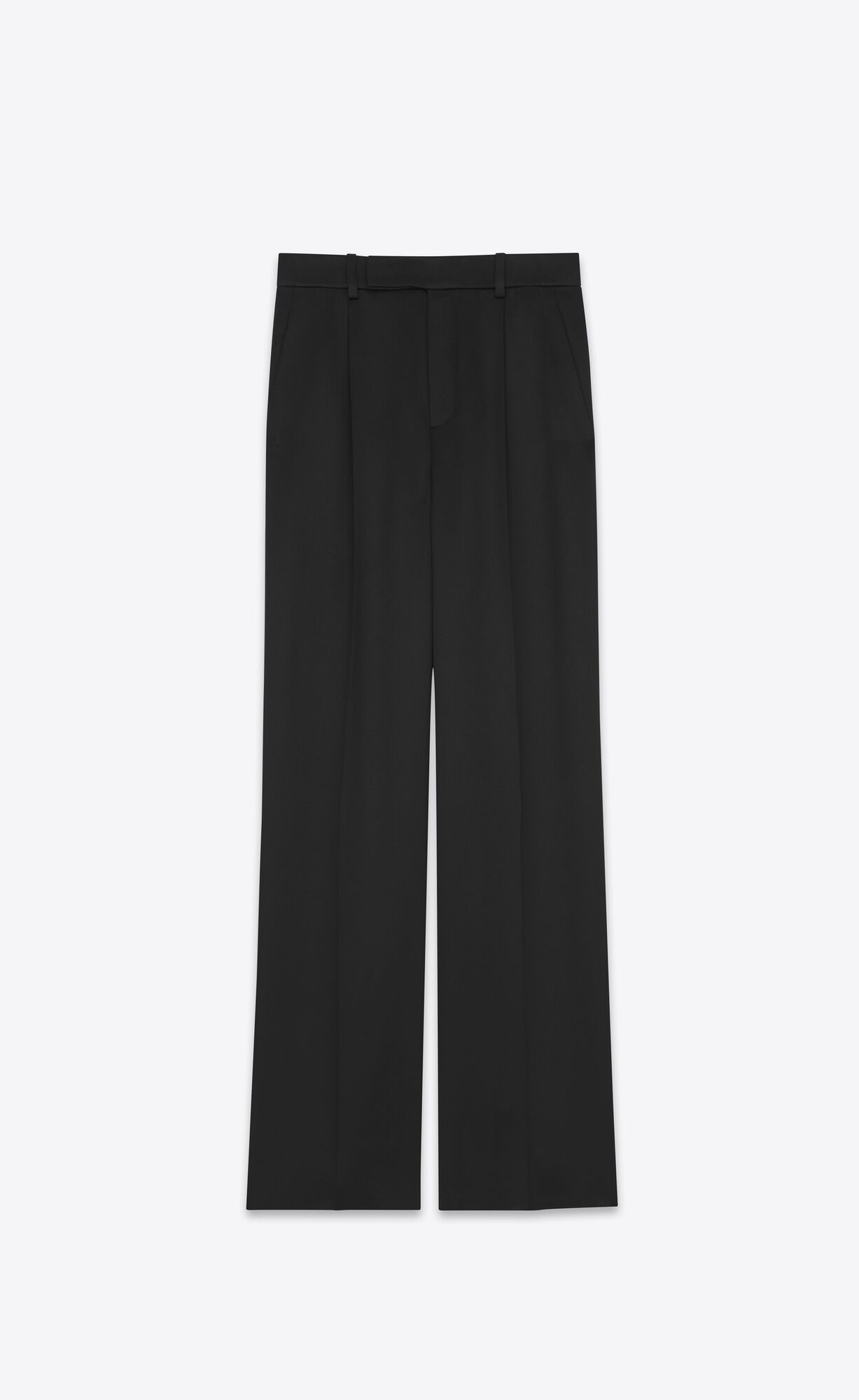 YSL Flared Pants In Satin Black | VJYLI5760