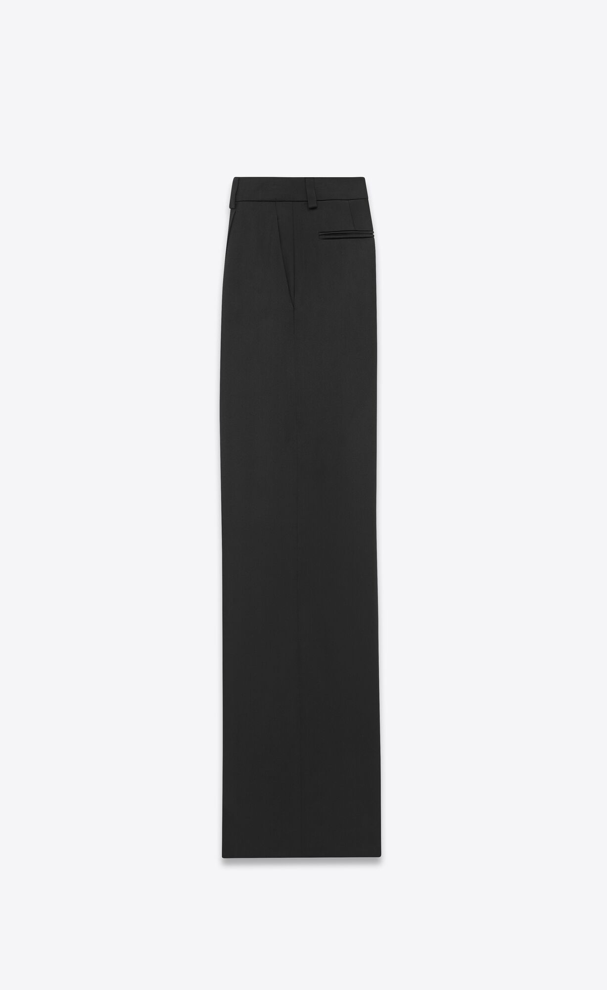 YSL Flared Pants In Silk Satin Black | FWIQE7921