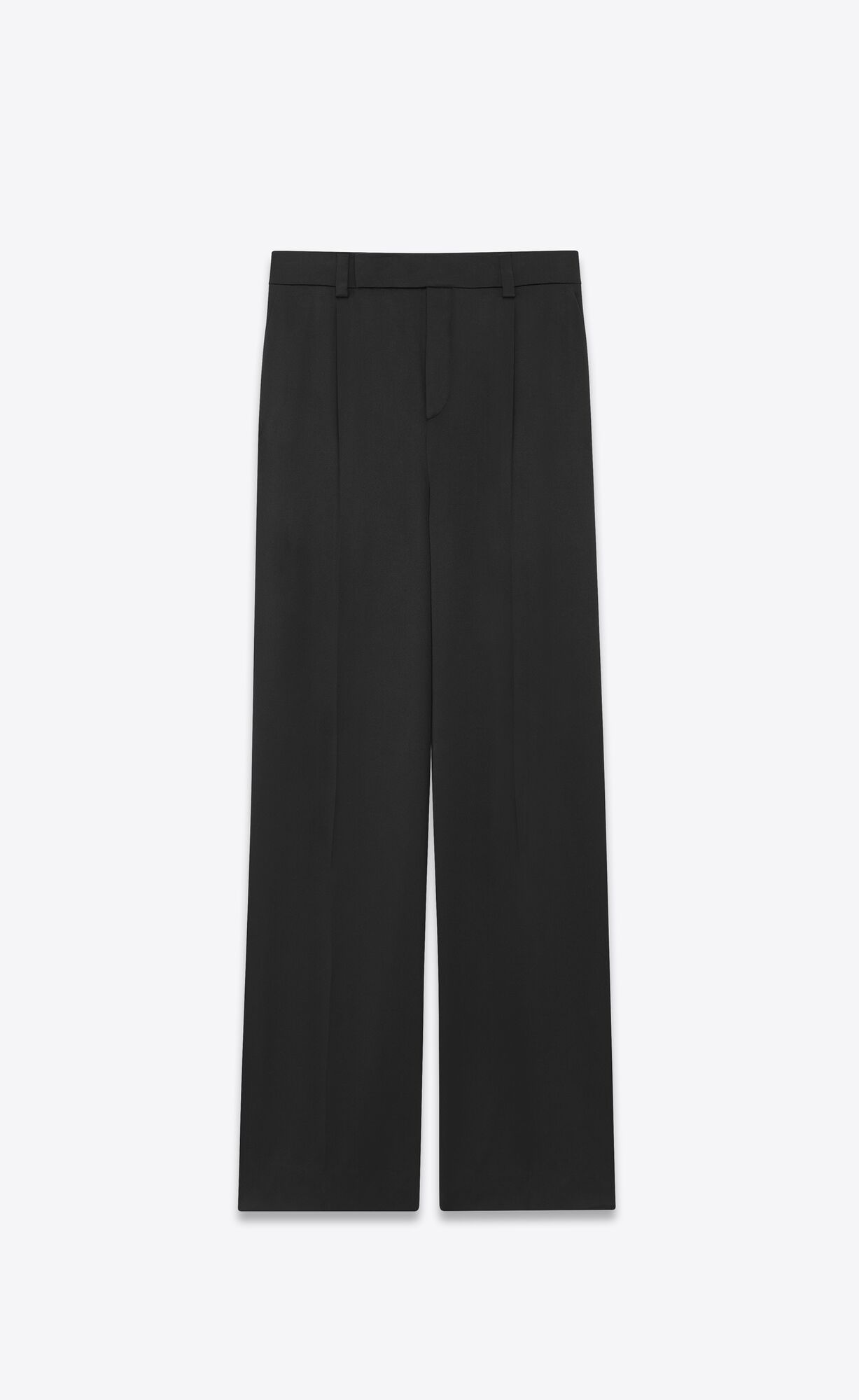 YSL Flared Pants In Silk Satin Black | FWIQE7921