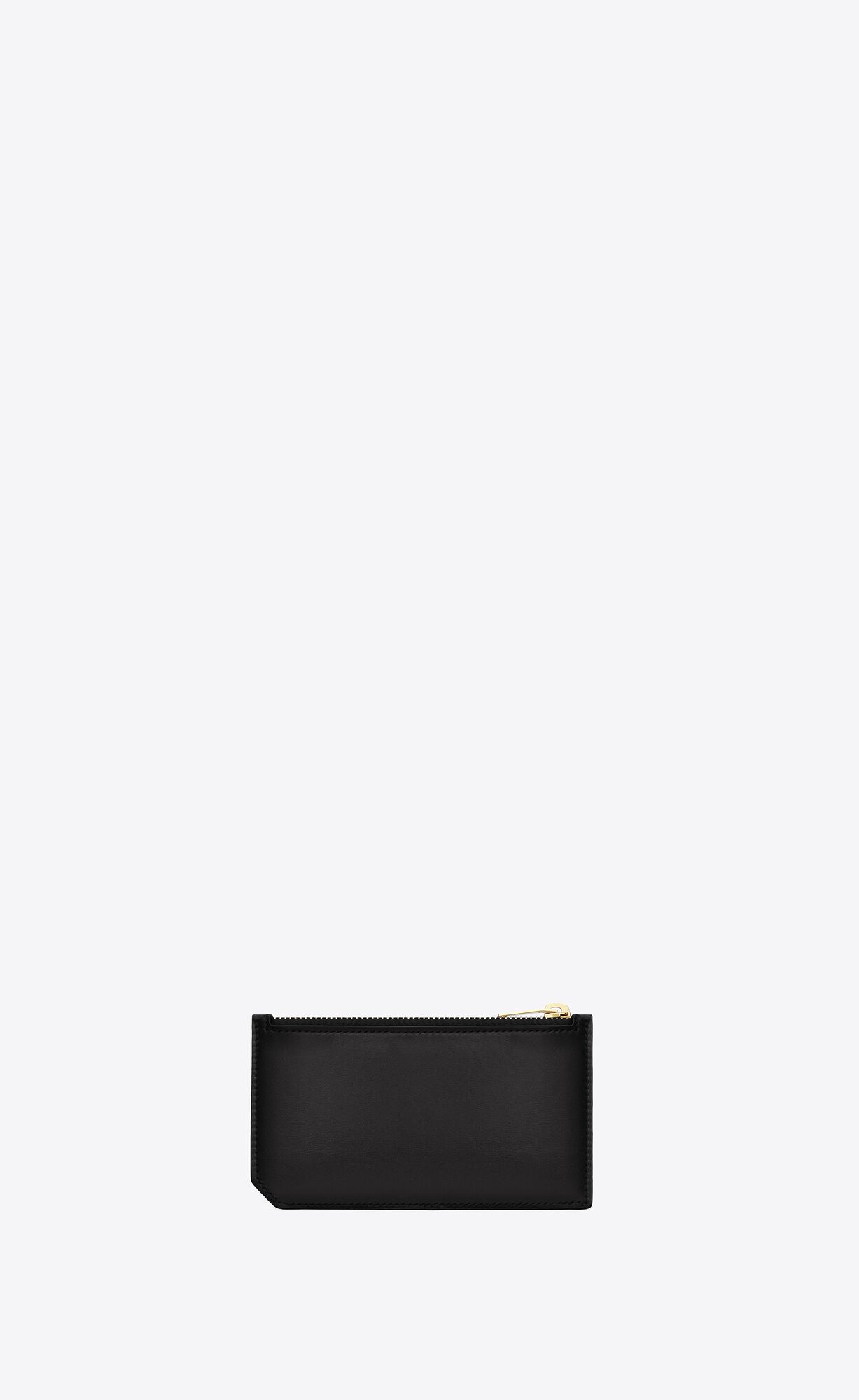 YSL Fragments Zipped Card Case In Smooth Leather Black | DYVRZ1057