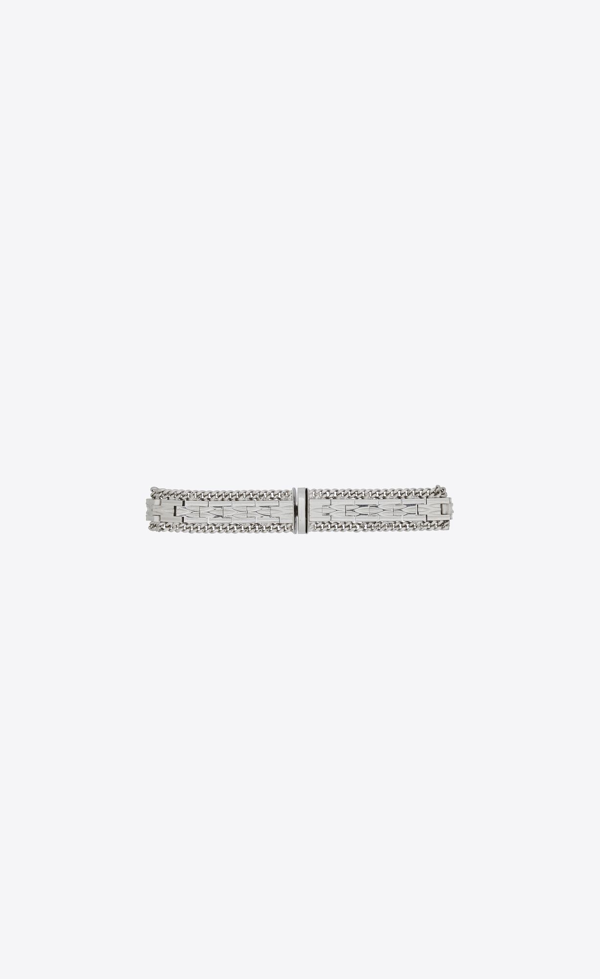 YSL Frieze Articulated Bracelet In Metal Palladium | CEJOY9302