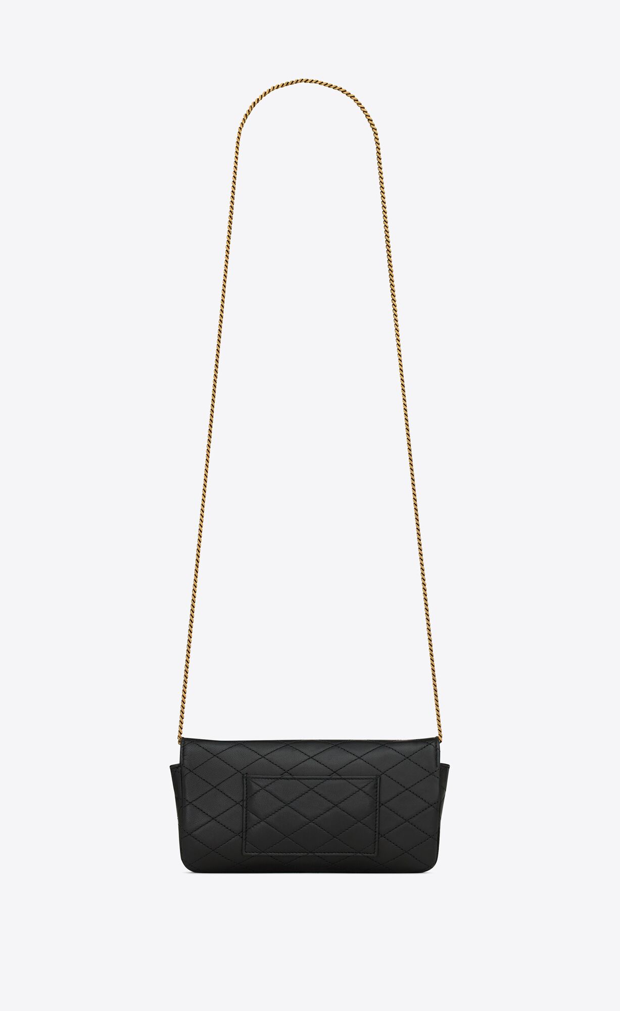 YSL Gaby Phone Holder In Quilted Leather Black | OMWSL3658